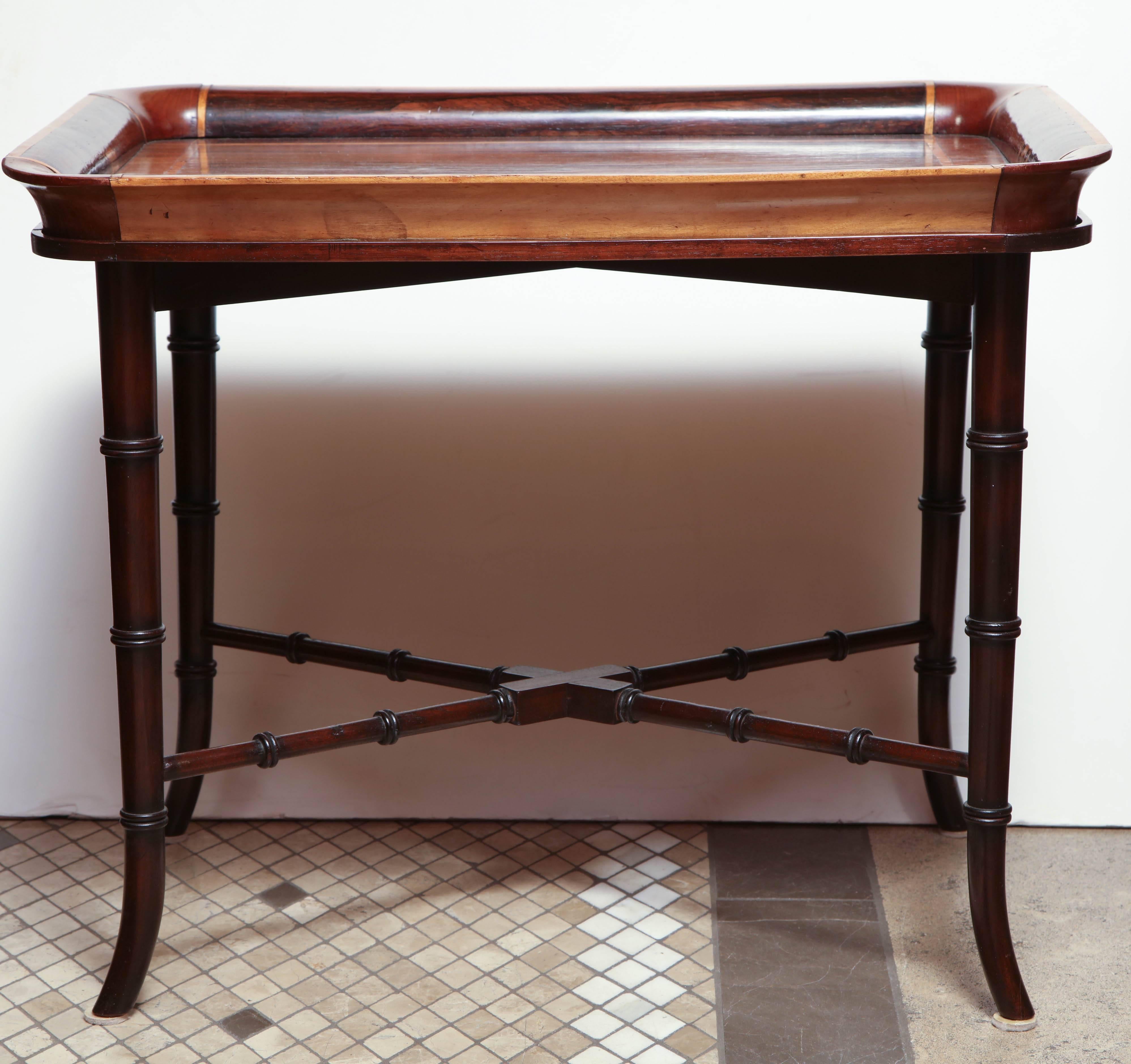 English Rosewood Tray Top Coffee Table 2