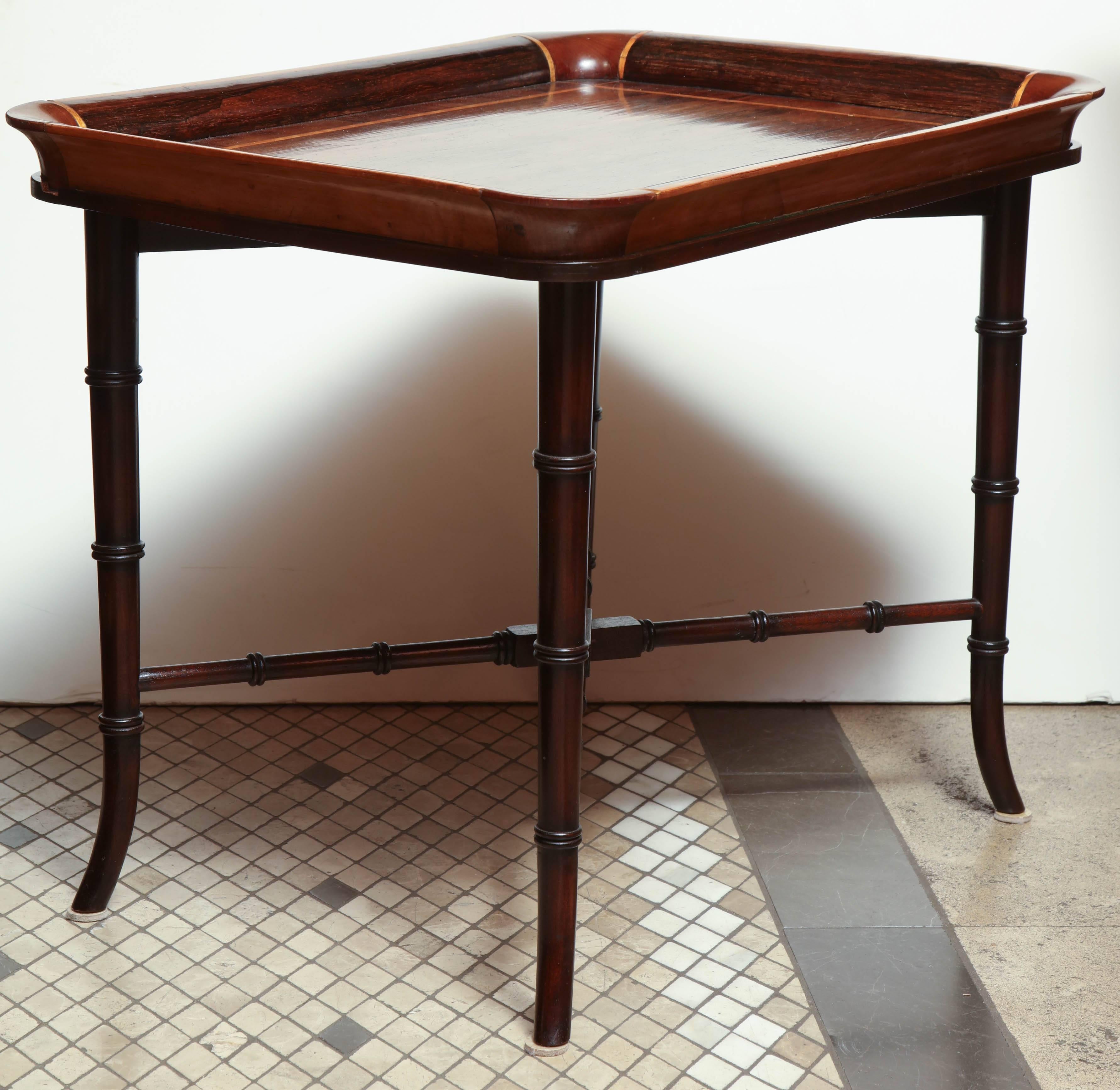 English Rosewood Tray Top Coffee Table 3