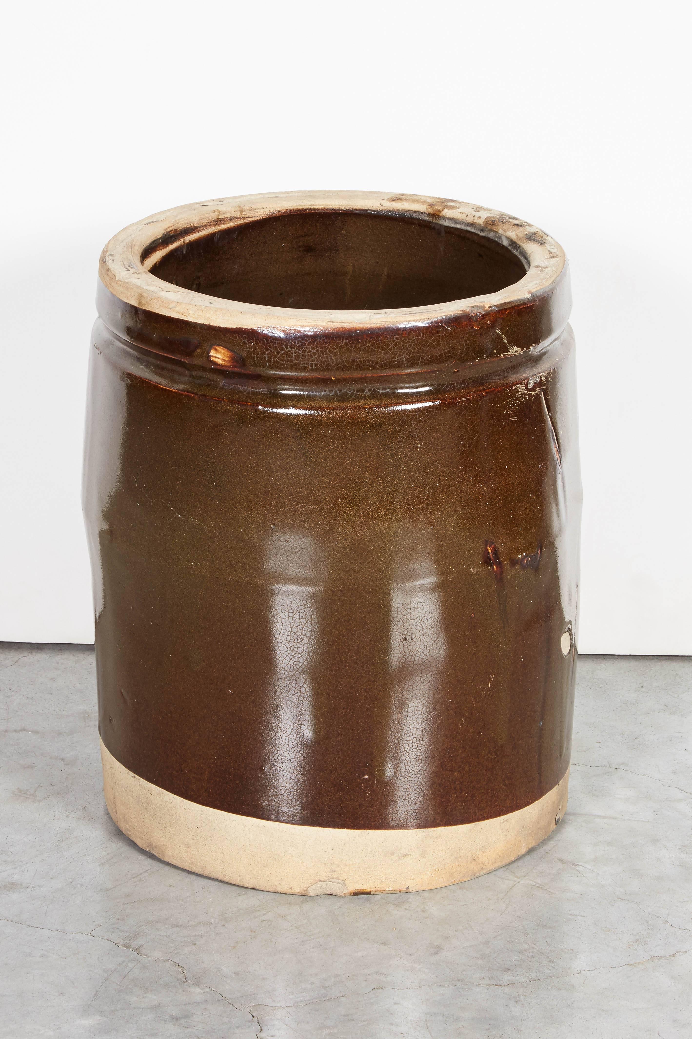 Große schwere Keramikgefäße mit breitem Gefäß, um 1940 im Angebot 1