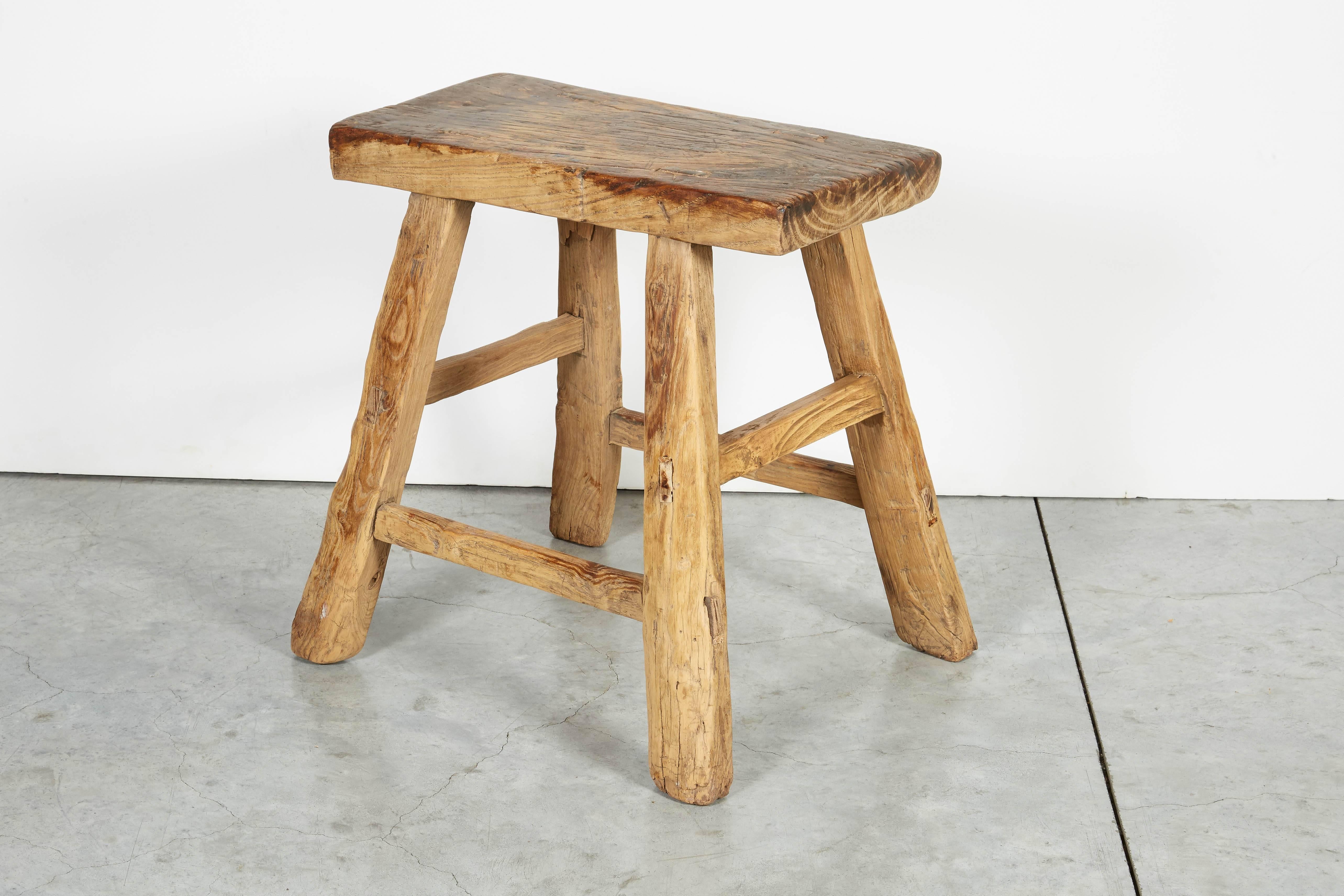 19th Century Classic Antique Chinese Stool, Great Patina