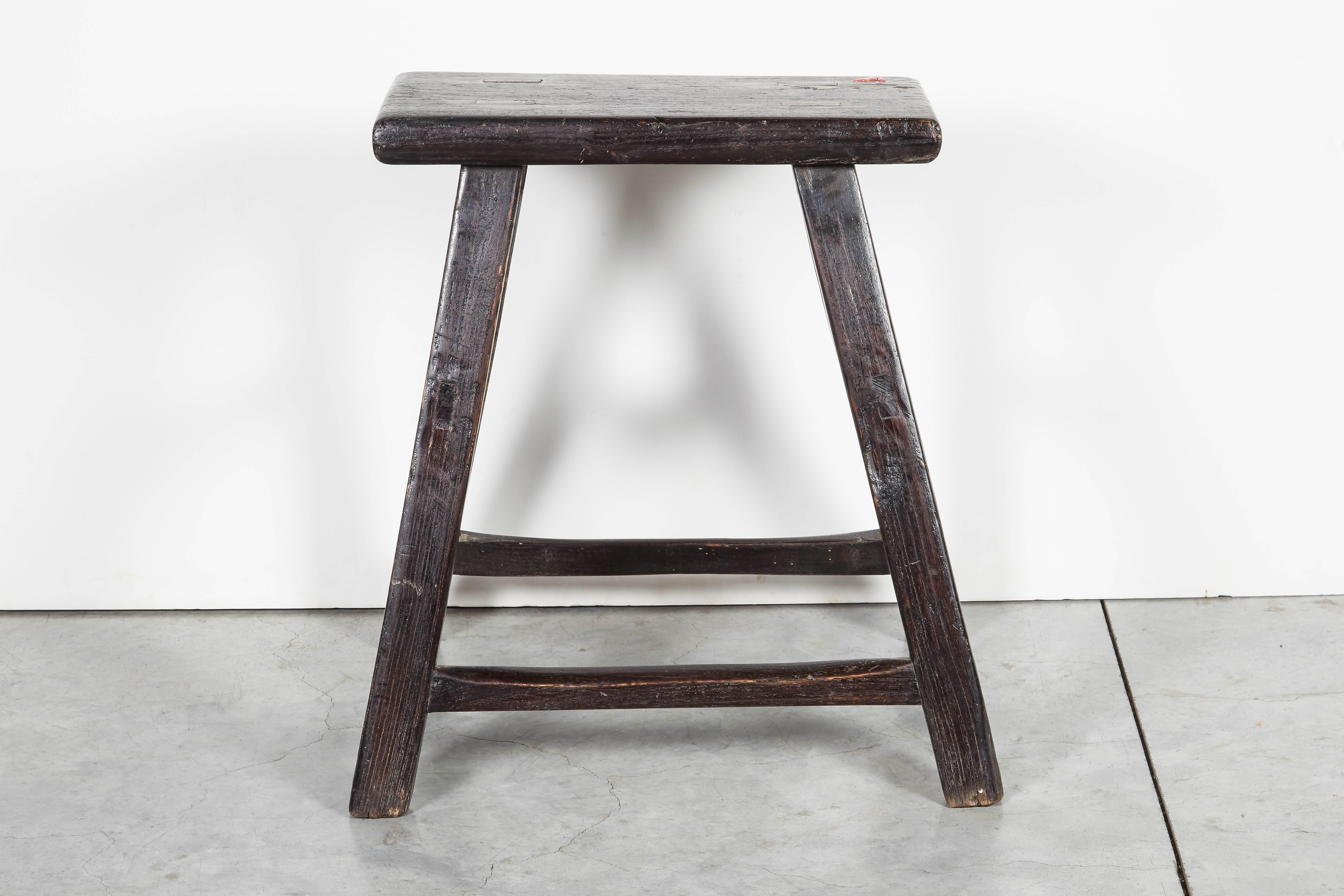 A Classic, simply designed antique Chinese stool with old paint and mortised joints. Perfect entryway piece, useful for extra seating or as a handsome side table.
From Shanxi Province, circa 1920.
S517.