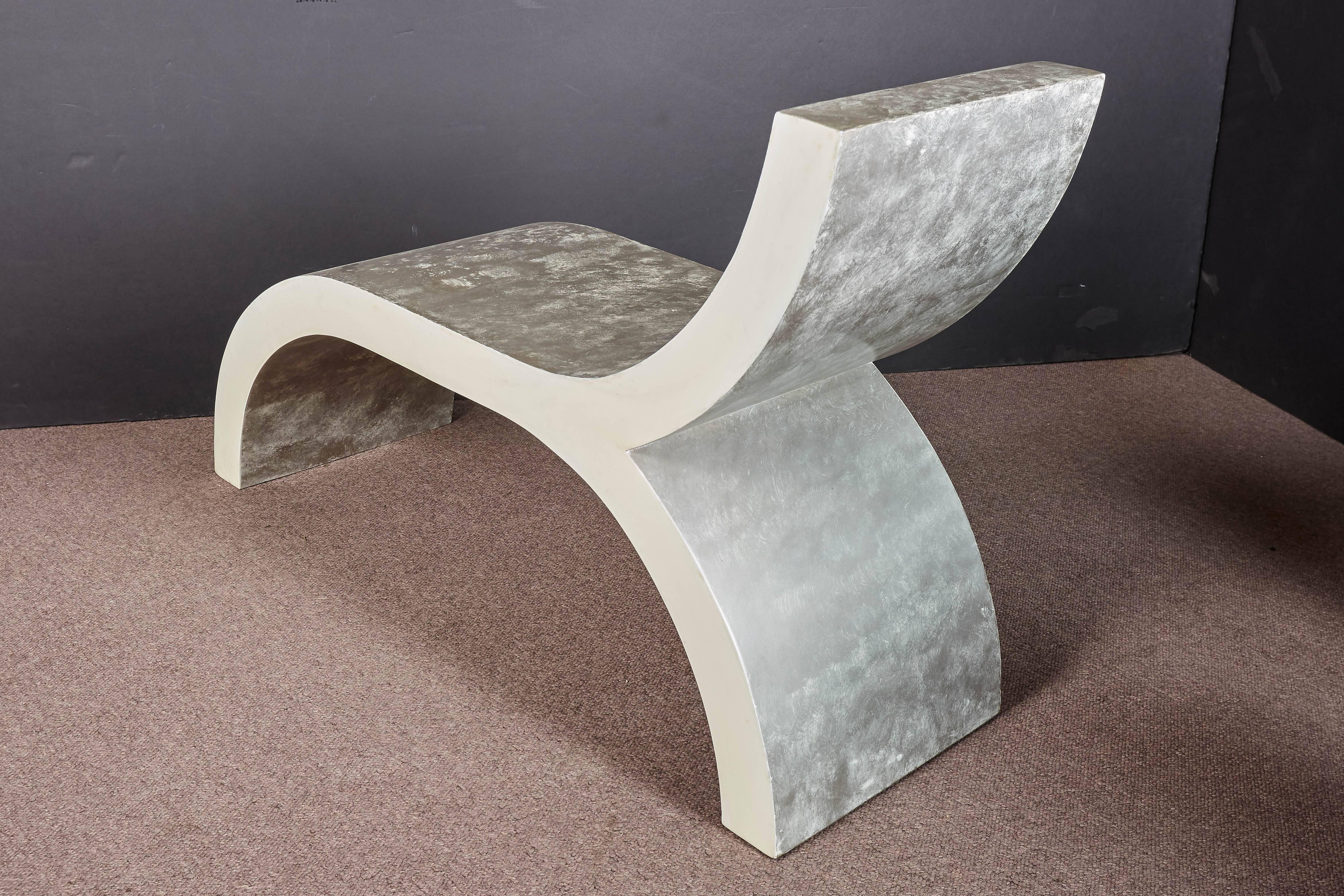 white lacquer bench