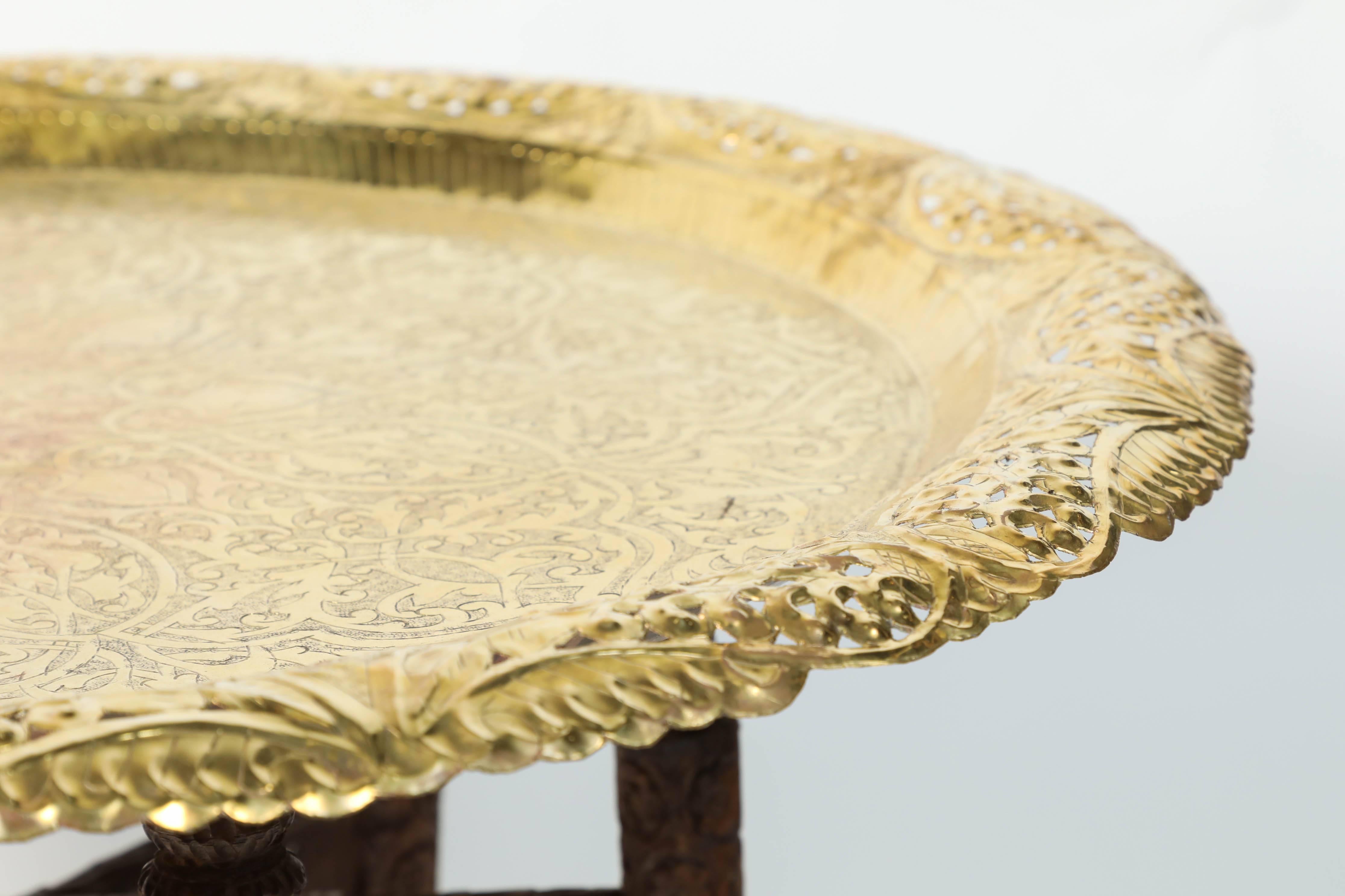 indian brass table