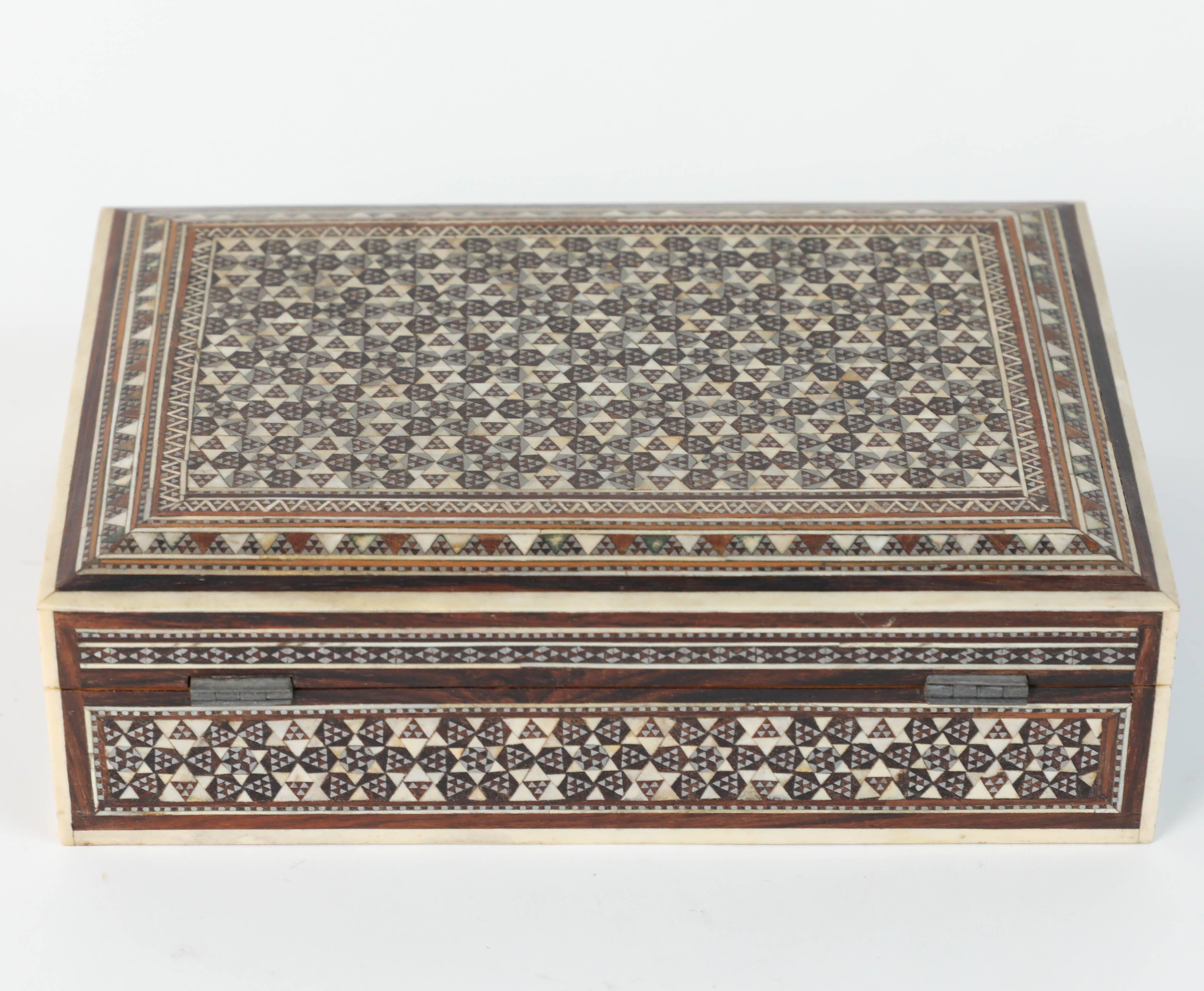 19th Century Fine Antique Syrian Mother-of-Pearl Inlay Box