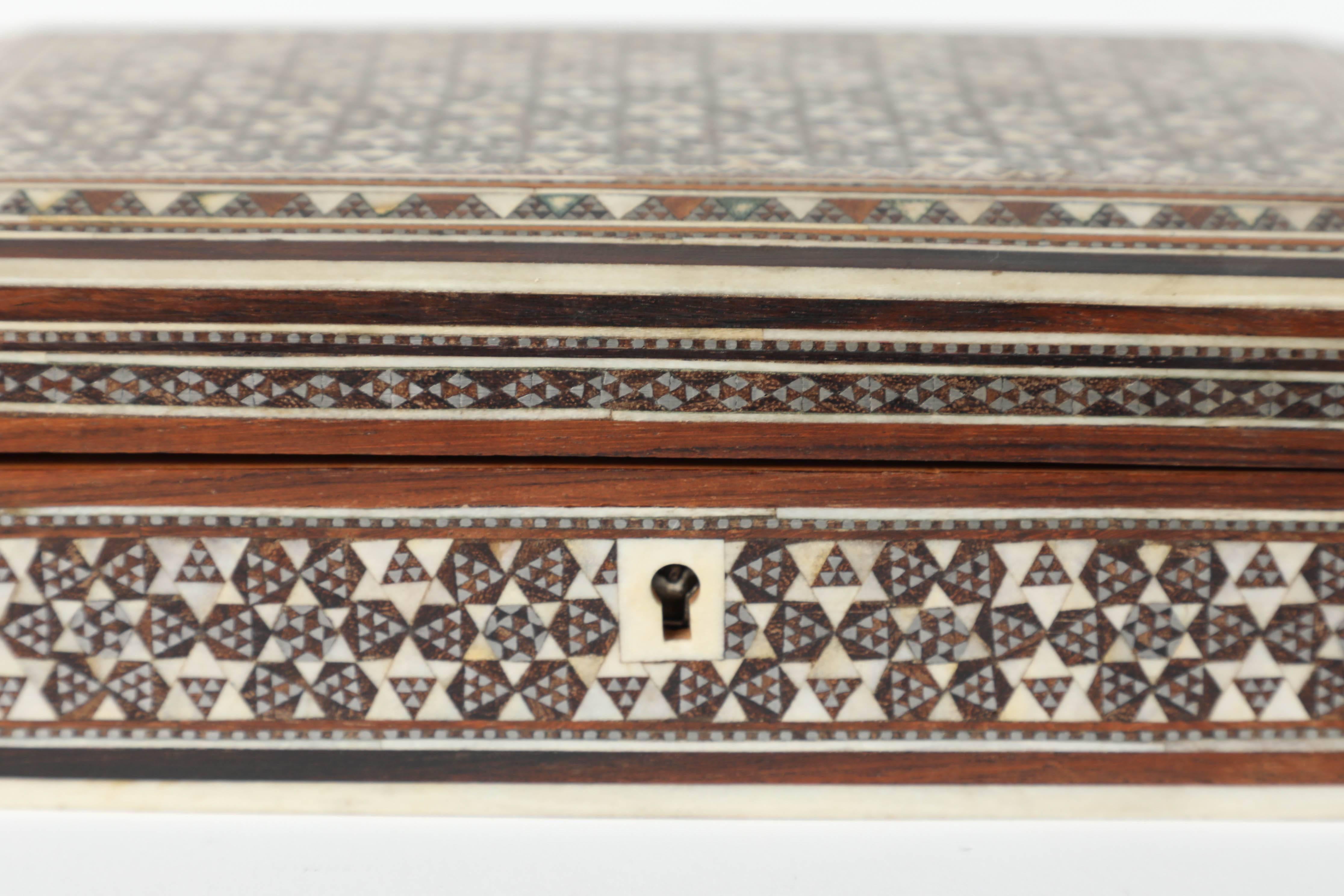 Fine Antique Syrian Mother-of-Pearl Inlay Box 1