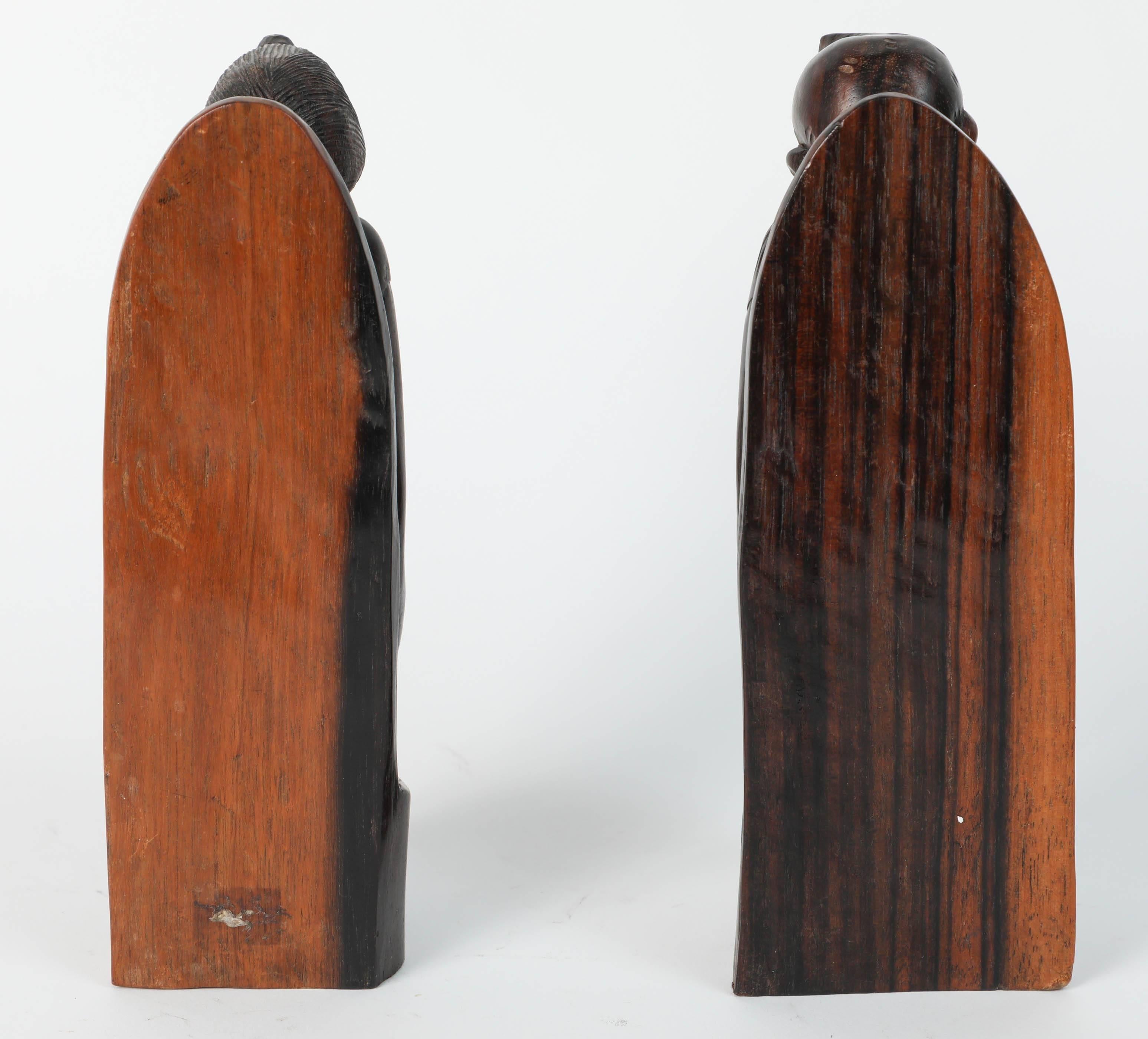 Hand-Carved Wooden Balinese Bookends 3