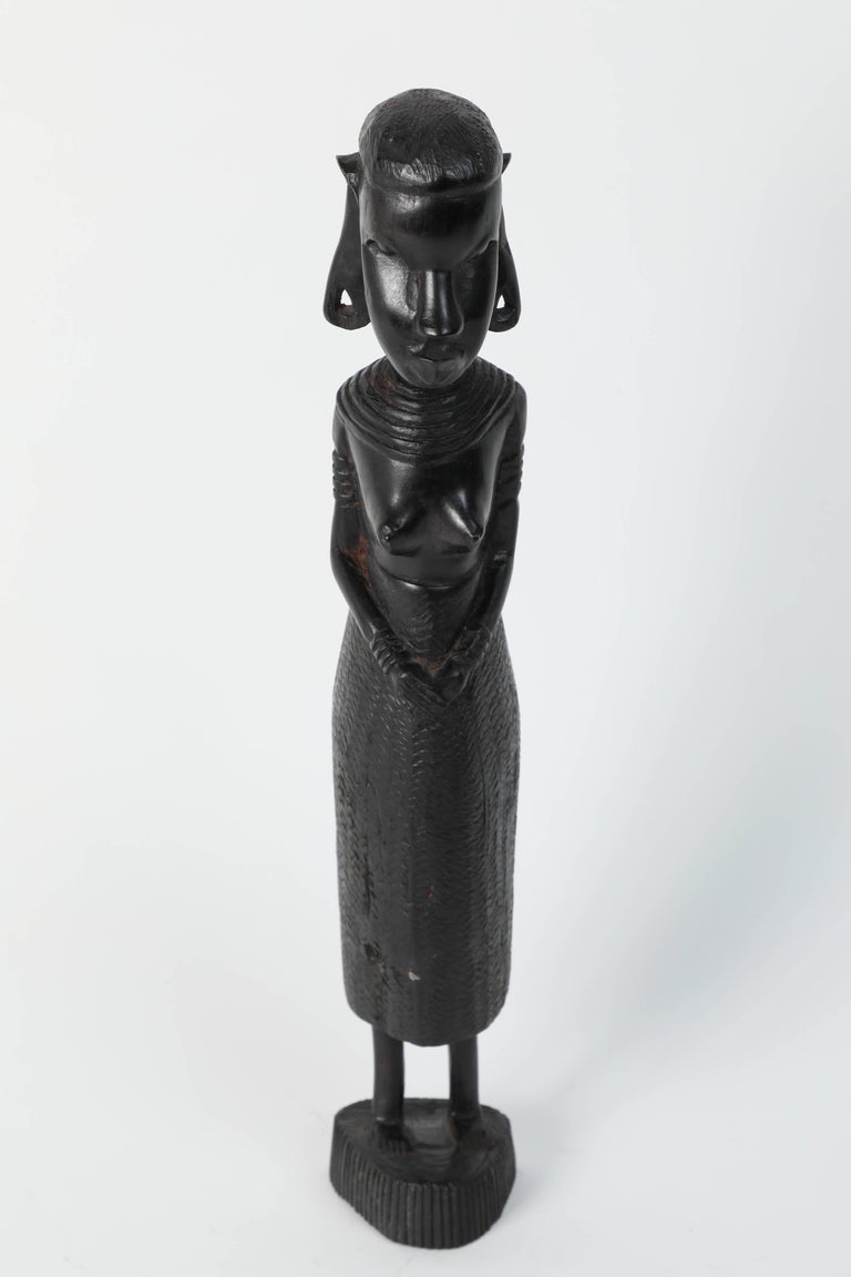 Decorative HandCarved African Set of Four Statues from Kenya at 1stDibs