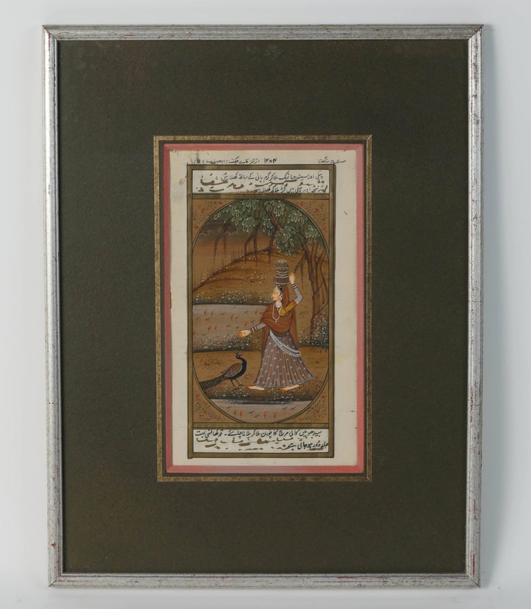 Set of Six Indian Miniature Framed Paintings For Sale at 1stdibs