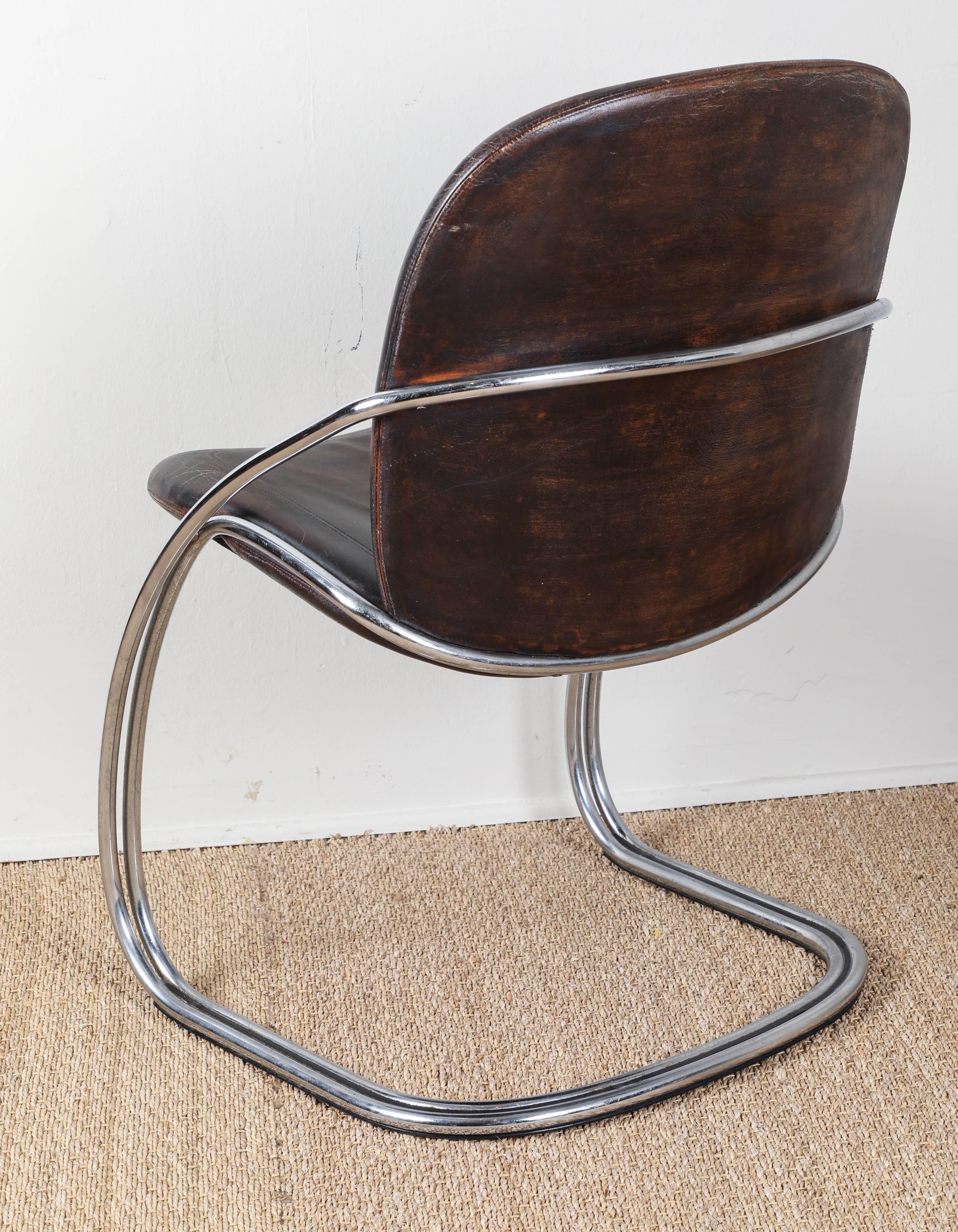 Midcentury Tubular Chrome Chair   For Sale 1