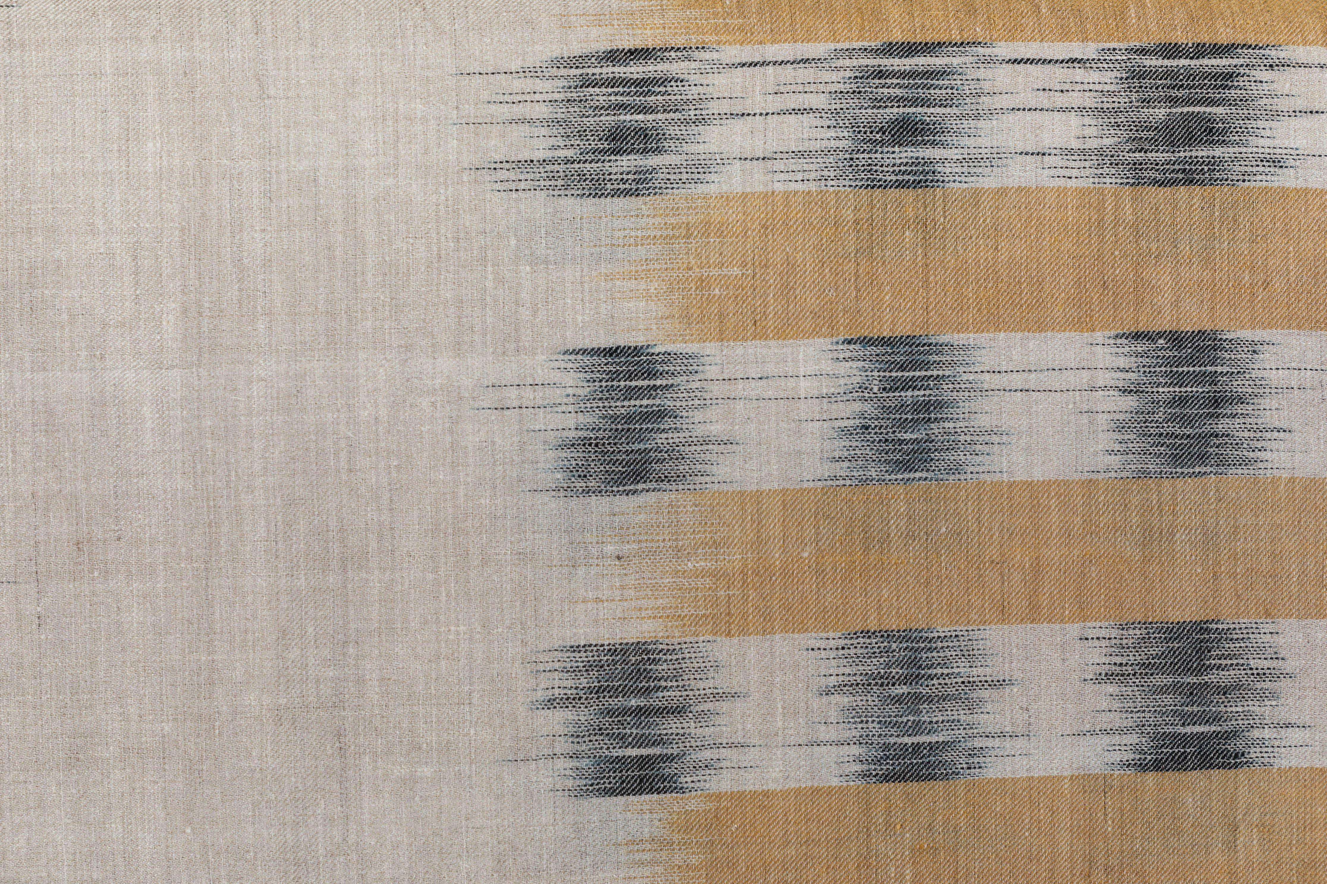 Contemporary Ikat Woven Cashmere Throw