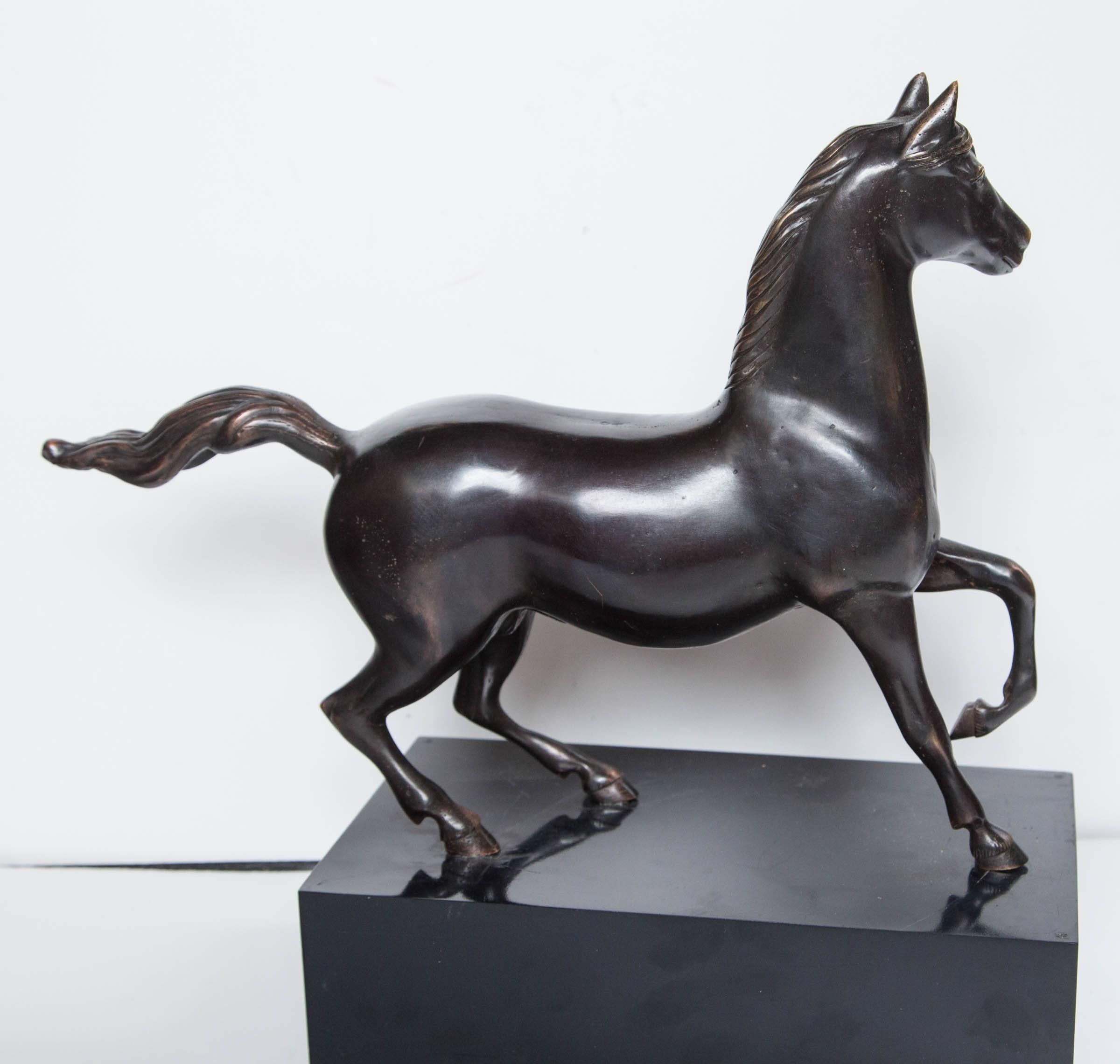 Cast Chinese Bronze Sculpture of a Horse