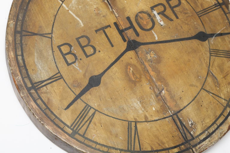 Antique Clock Advertising Sign For Sale at 1stDibs