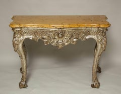 Pair of Italian Silver Gilt Rococo Console Tables