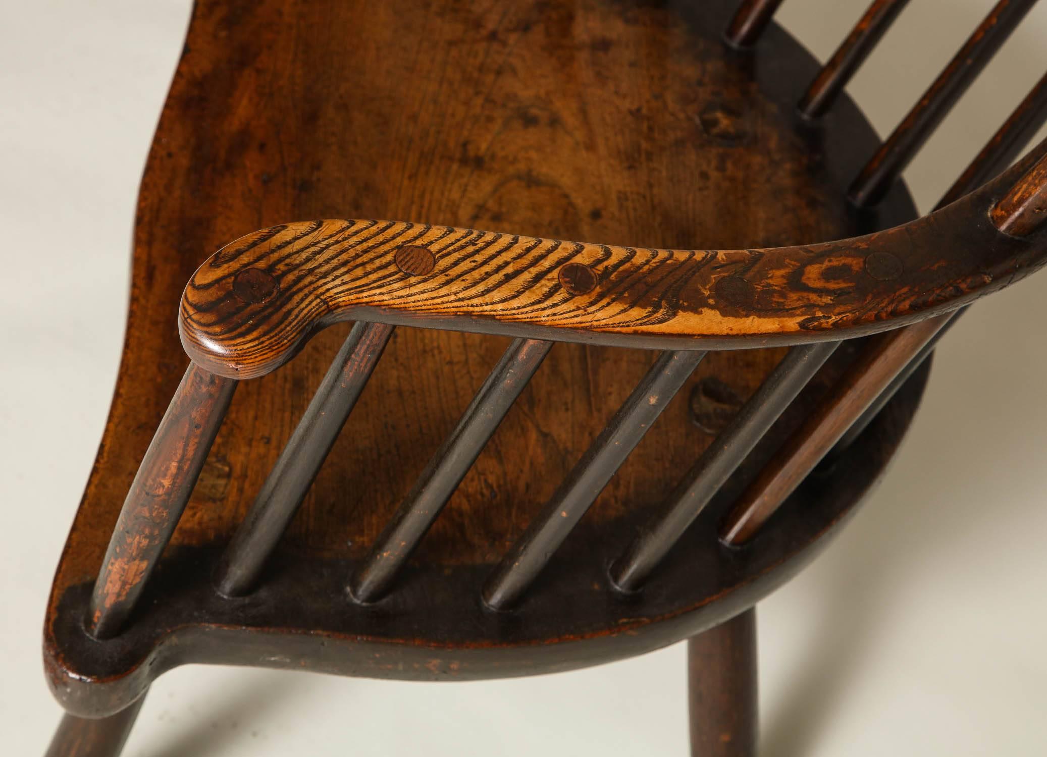 Folk Art Rustic 18th Century English Windsor Armchair