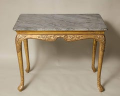 George I Gesso Carved Marble-Top Table