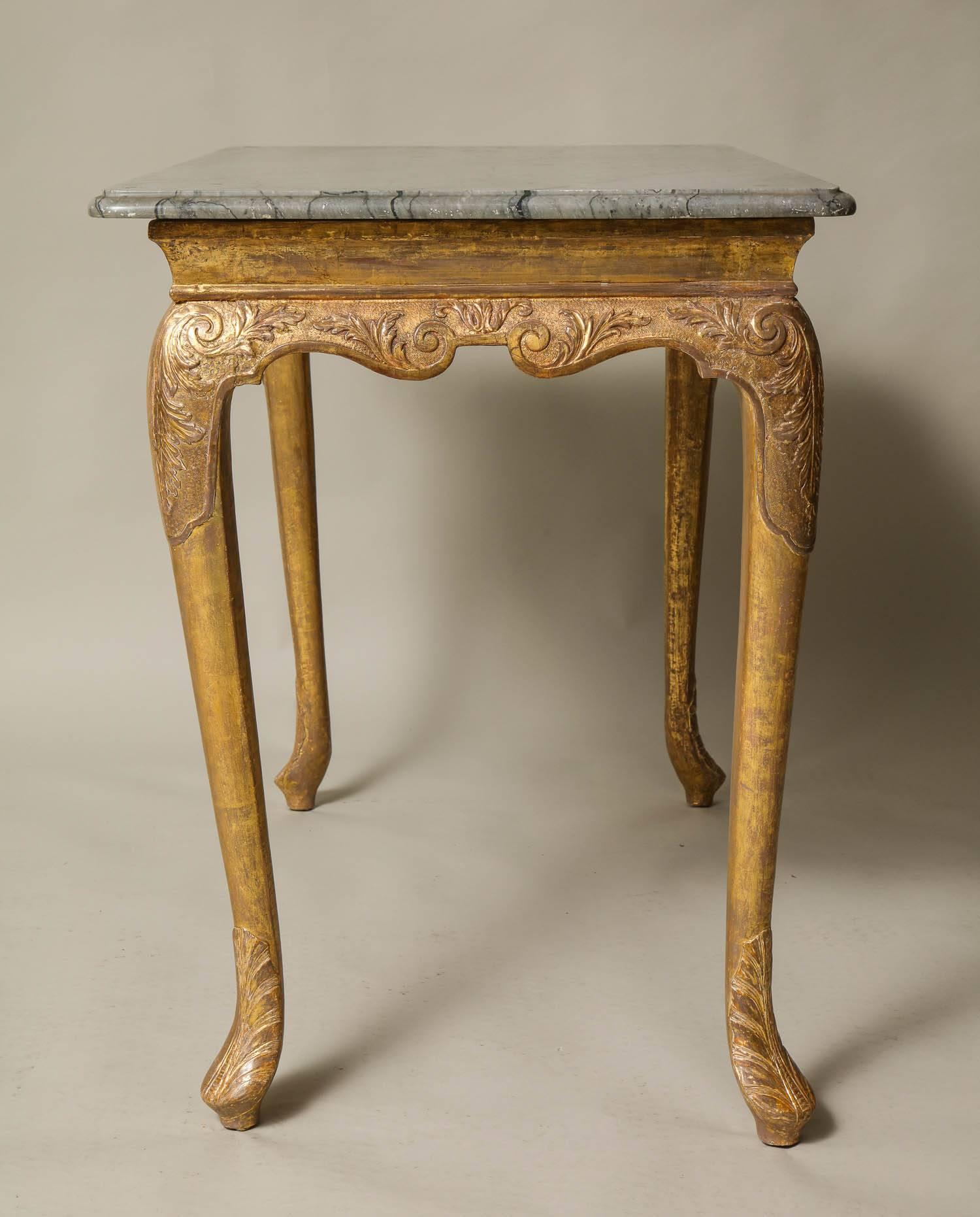 George I Gesso Carved Marble-Top Table 4