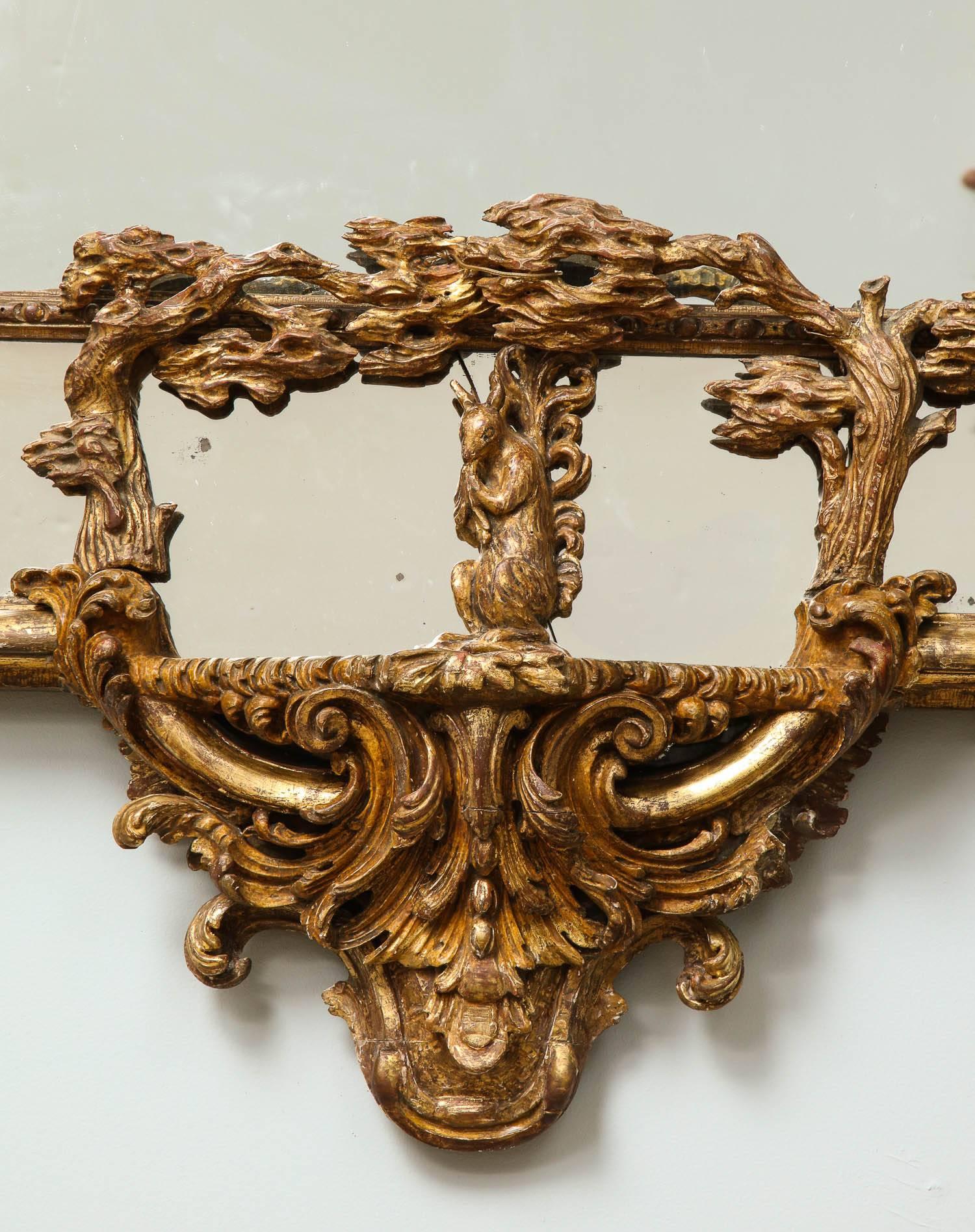 George III English Rococo Mirror