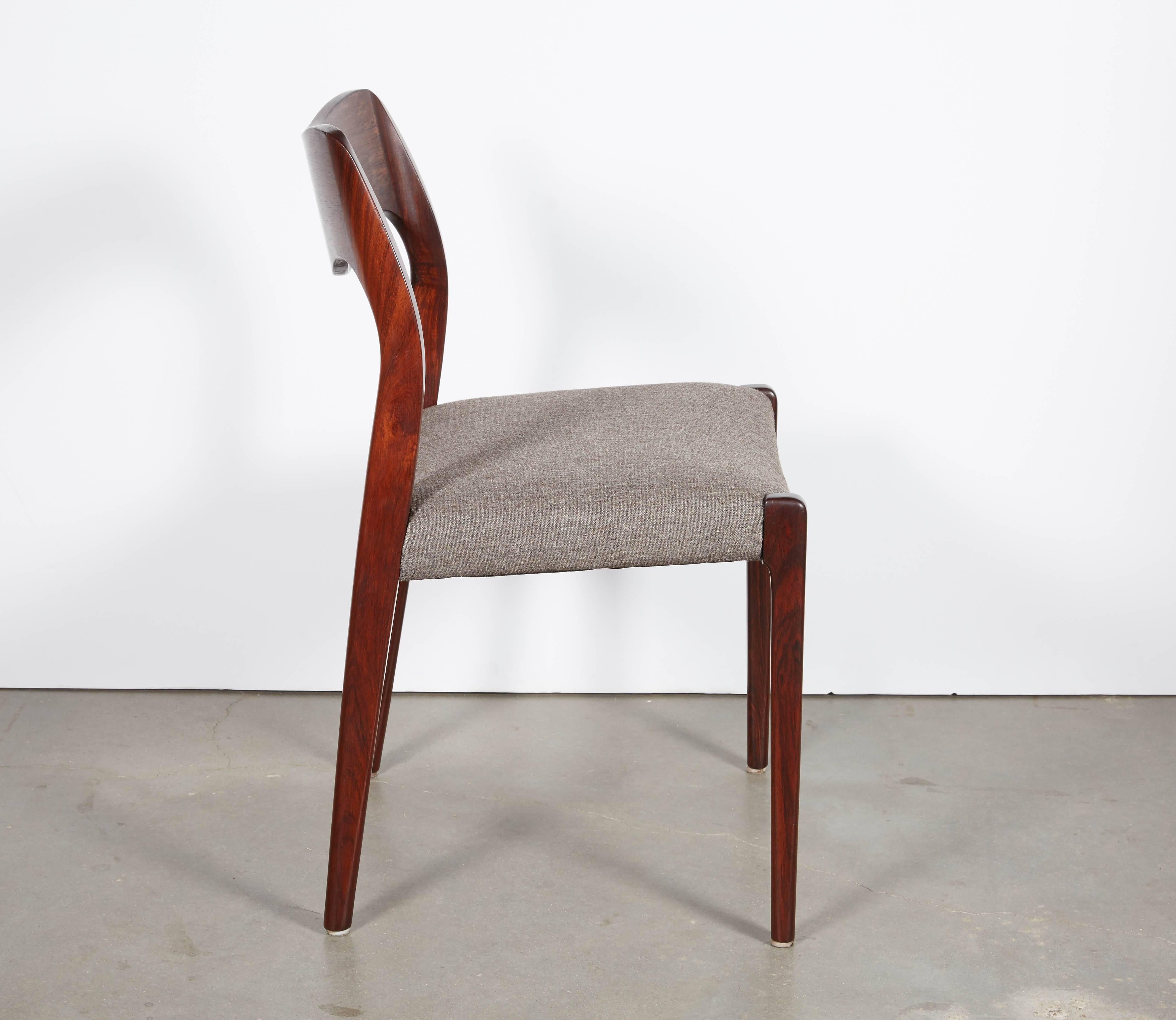 Mid-20th Century Niels Moller No 71 Rosewood Dining Chairs, Set of Six
