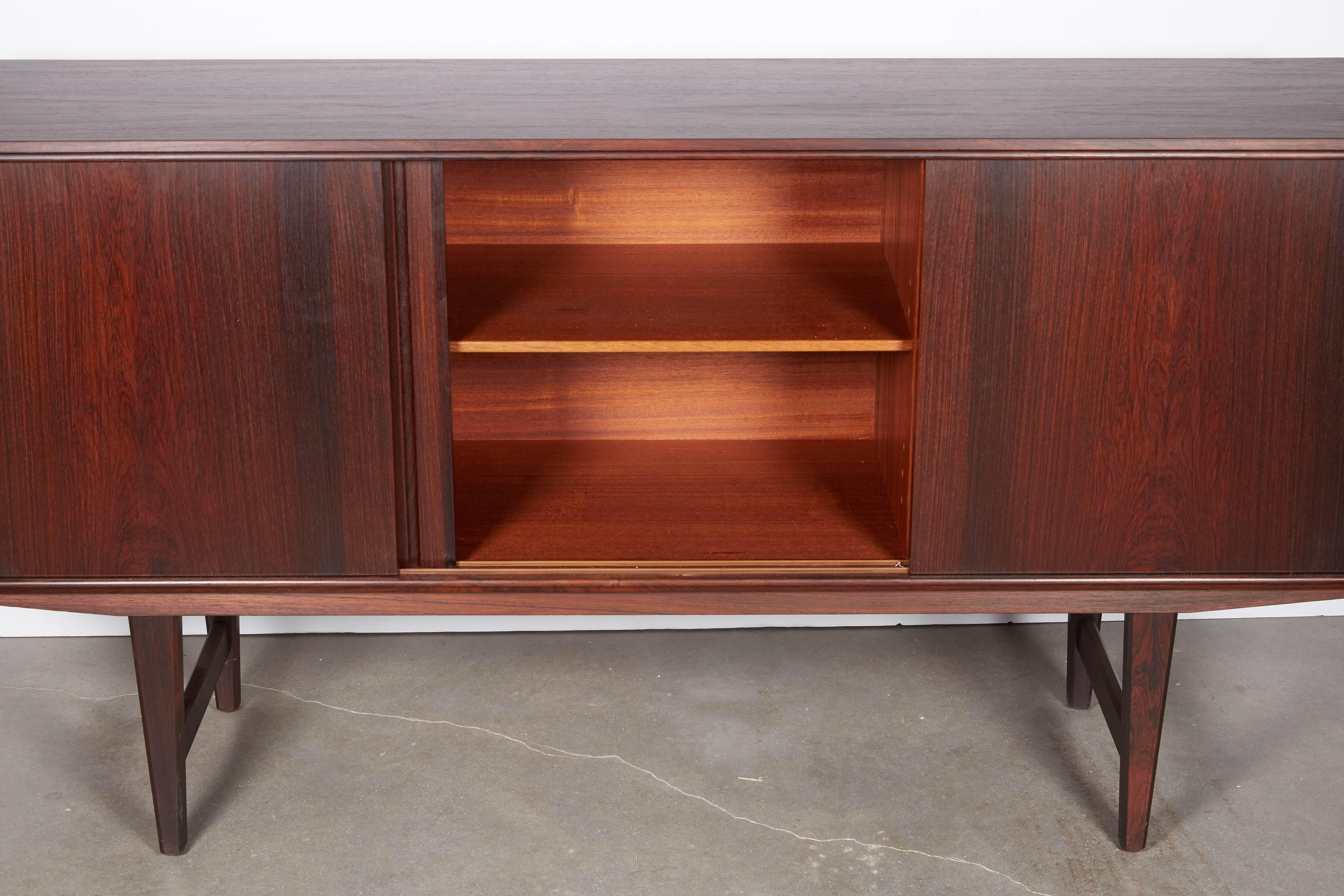 Oiled Danish Rosewood Sideboard by E.W. Bach