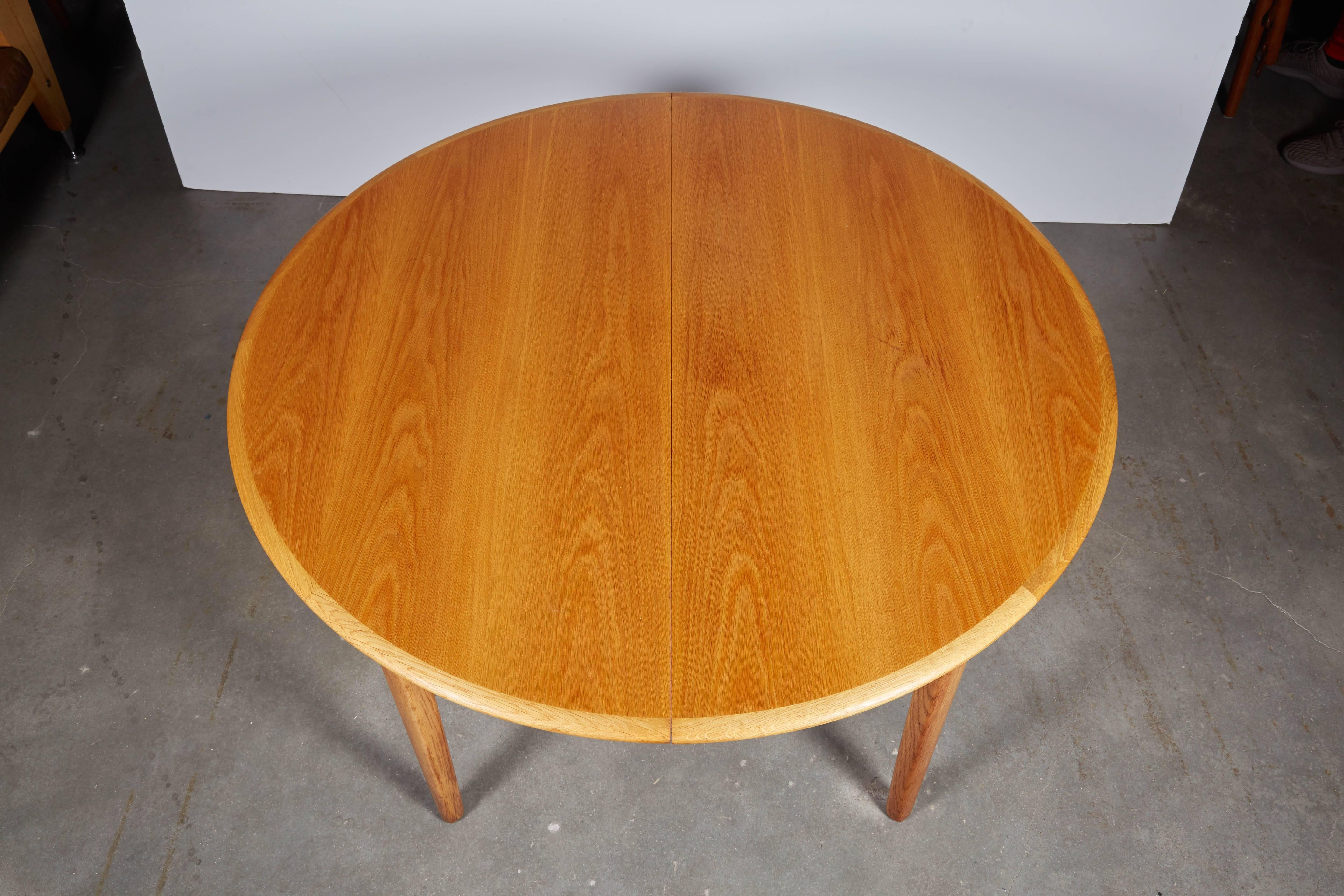 Henning Kjaernulf Round Dining Table In Excellent Condition In New York, NY