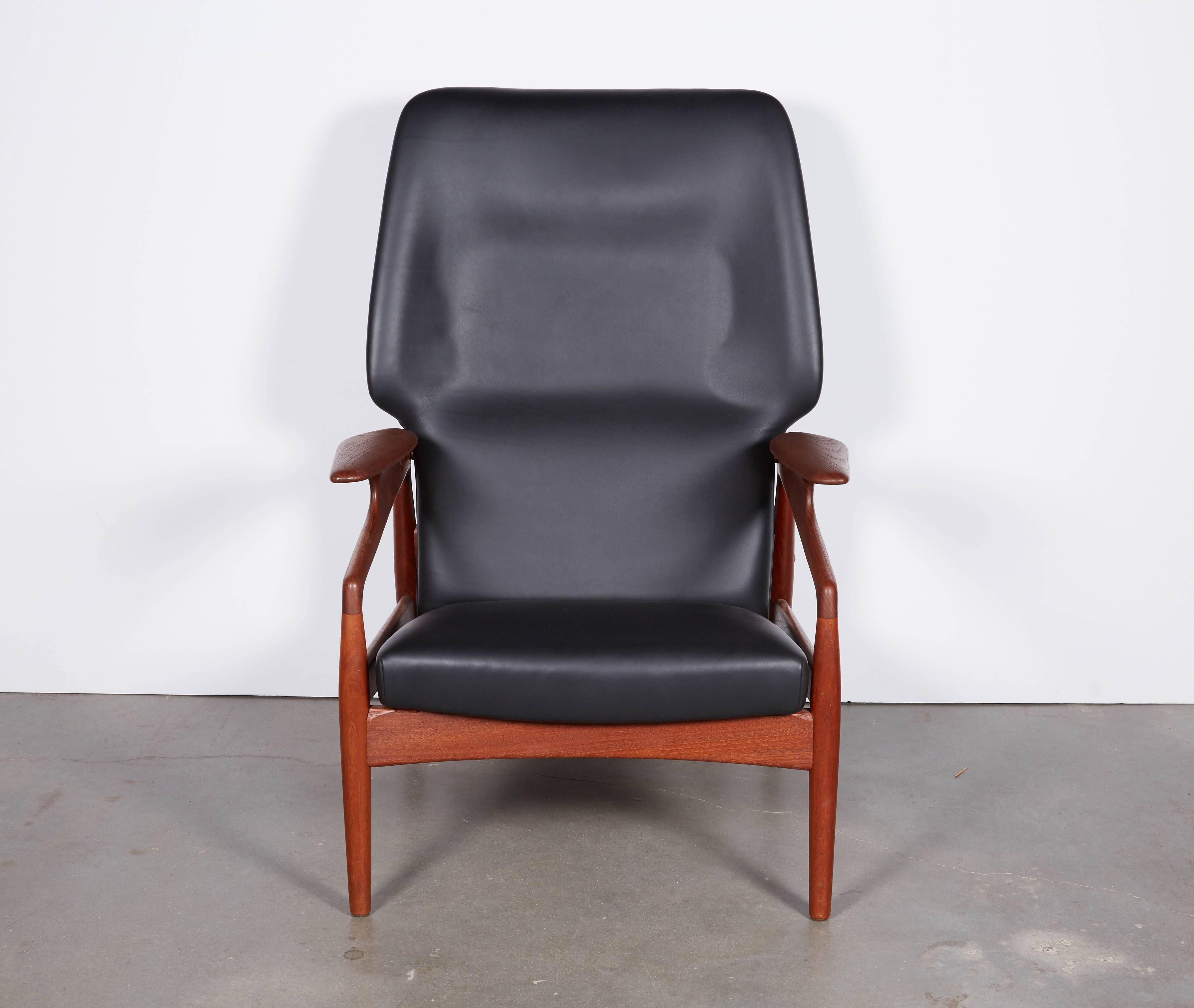 Oiled Kurt Ostervig Leather Recliner