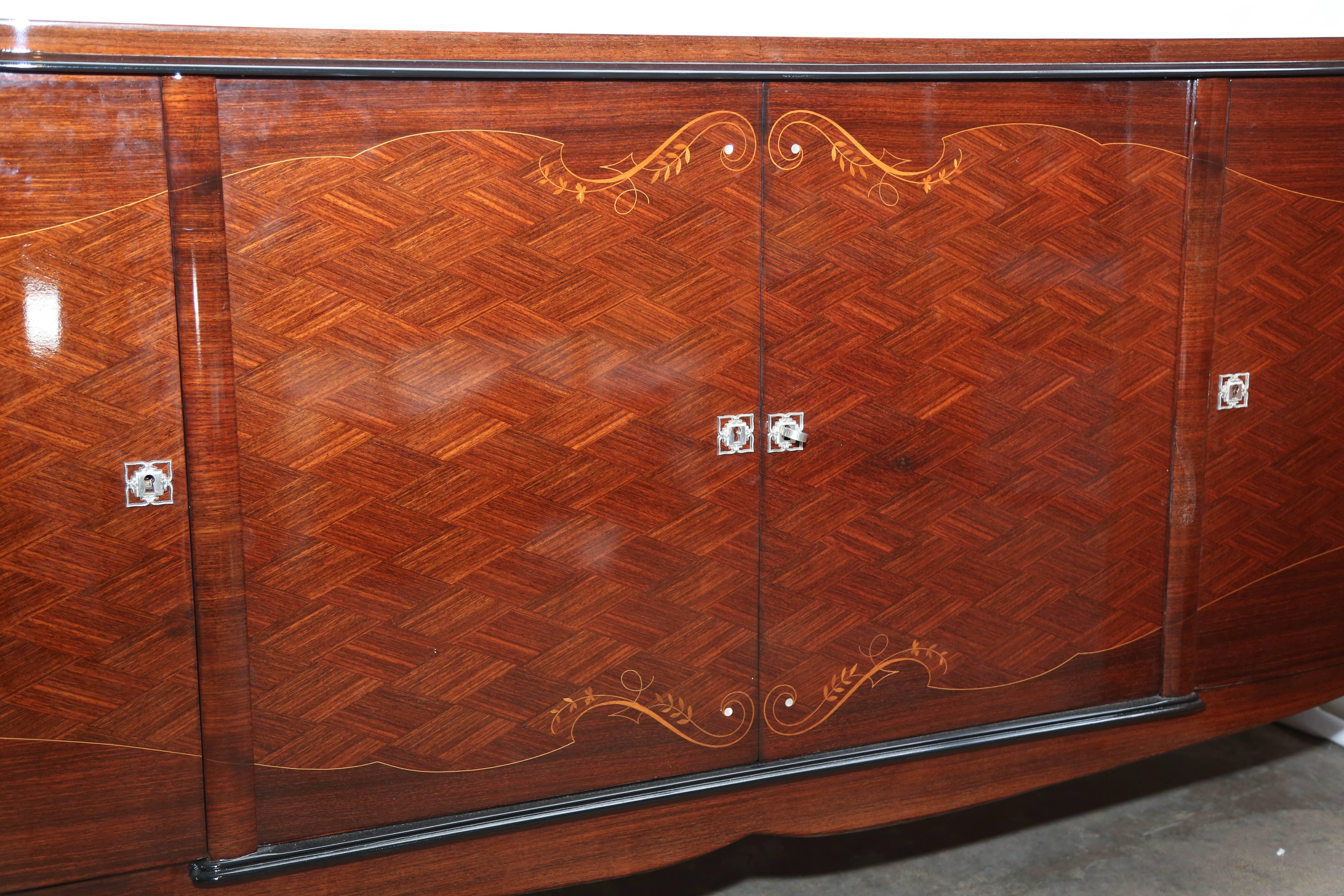 Rosewood Credenza or French Art Deco Sideboard 5