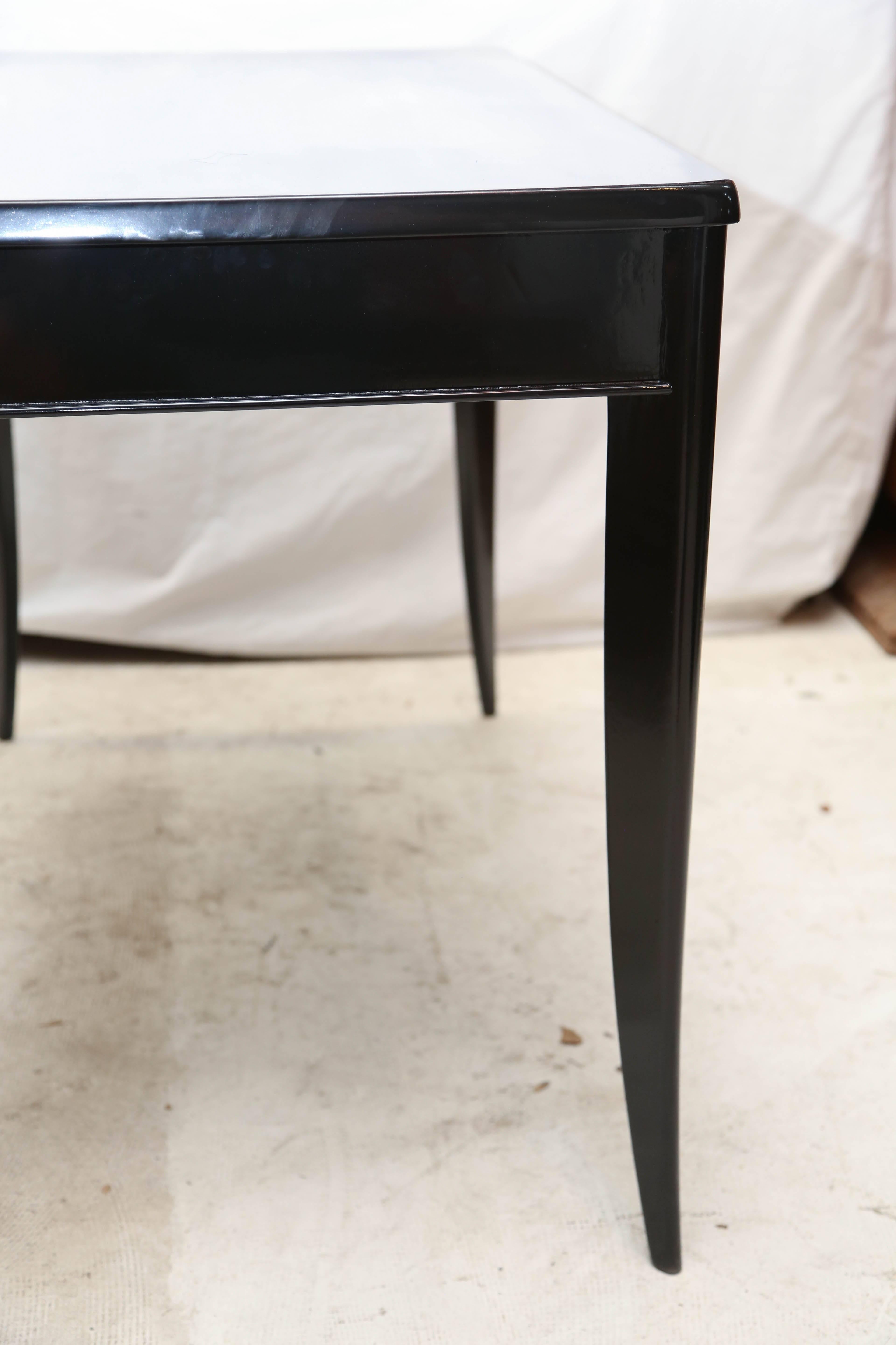  Black Lacquered Art Deco Desk   In Good Condition In Miami, FL