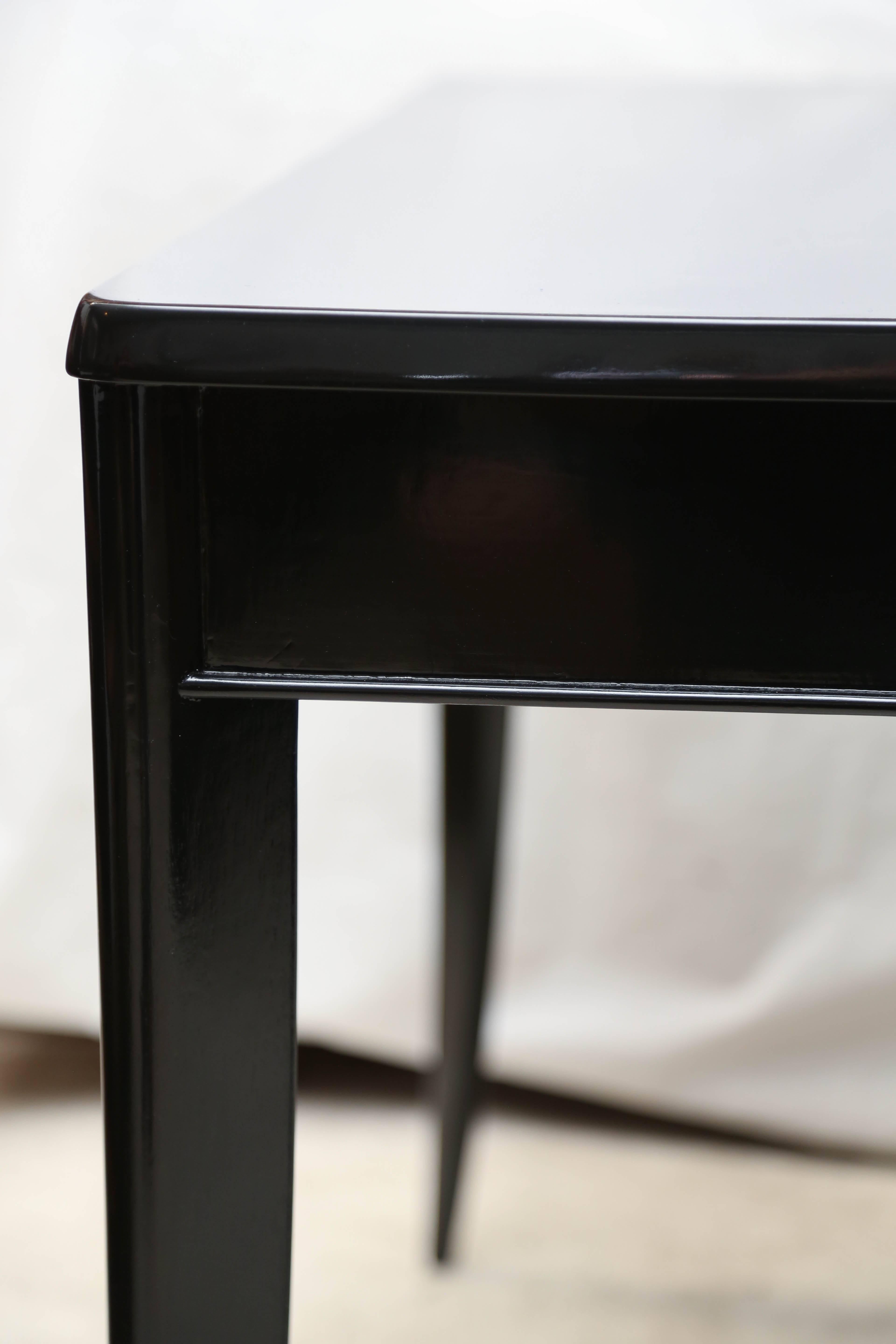 20th Century  Black Lacquered Art Deco Desk  