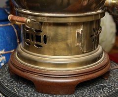 Pair of Chinese Brass Samovar Lamps