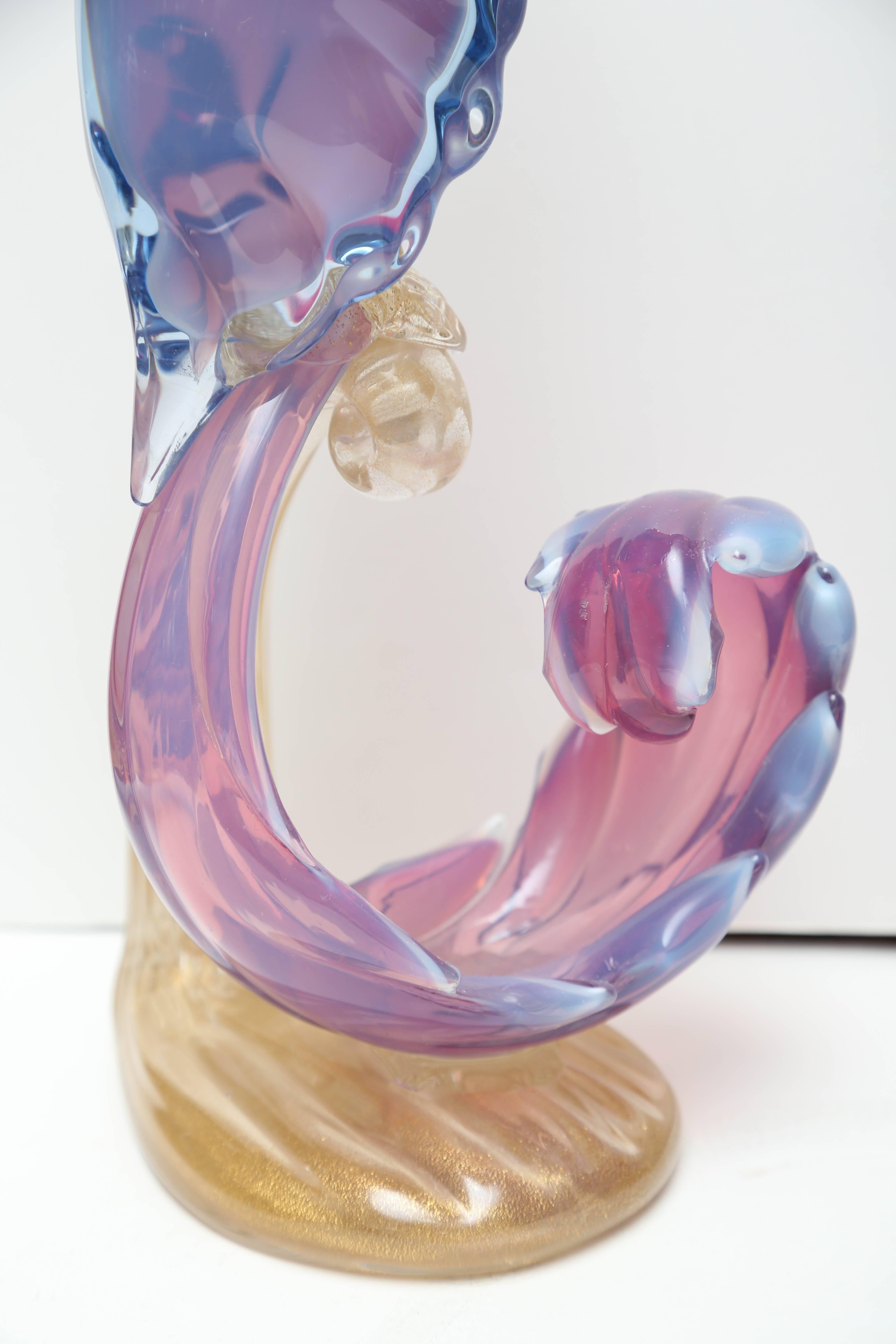 Murano Glass Pair of Murano Birds of Paradise