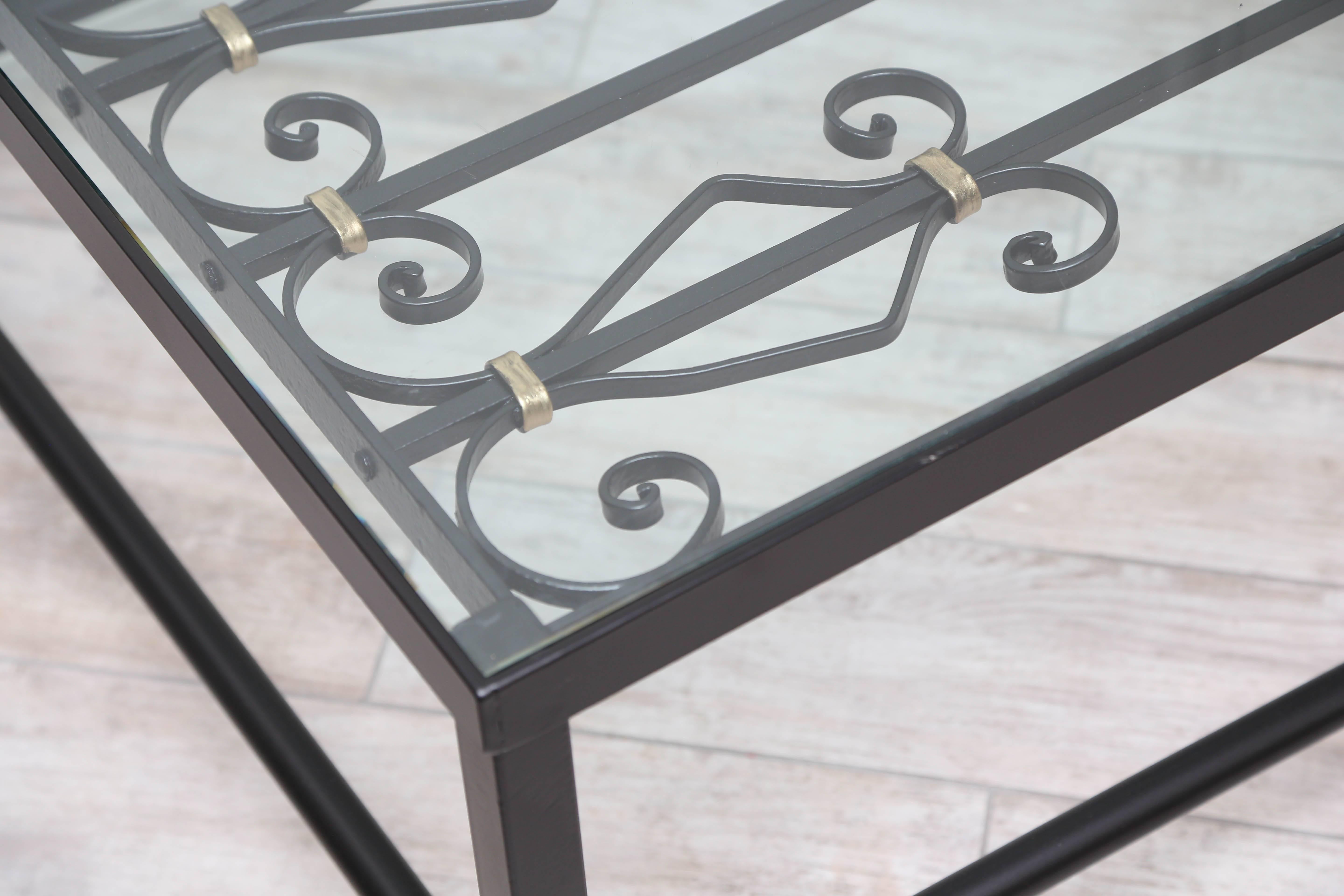 small wrought iron coffee table