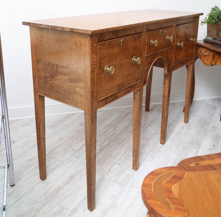 Vintage Tiger Maple Sideboard at 1stDibs