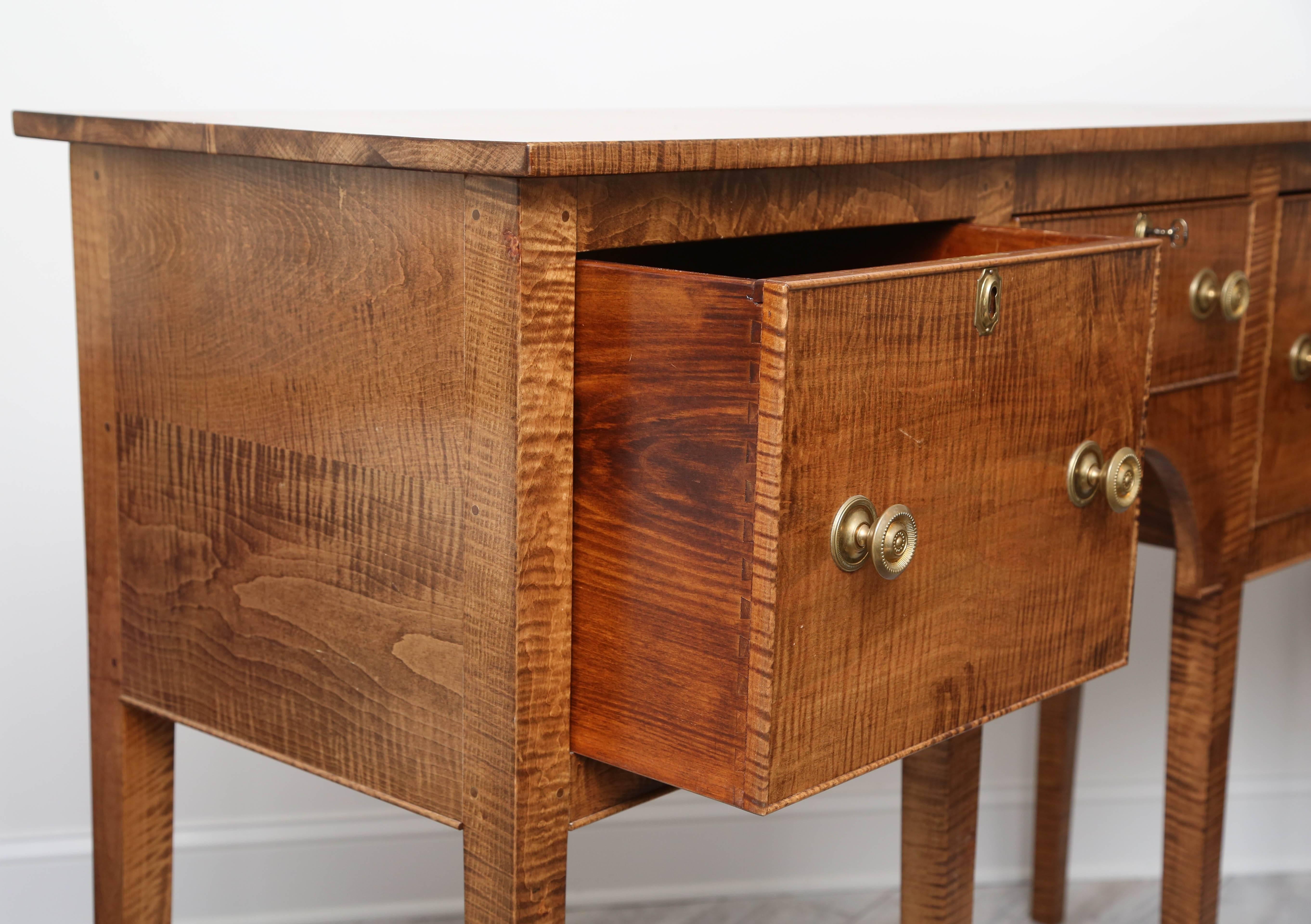 Vintage Tiger Maple Sideboard 2