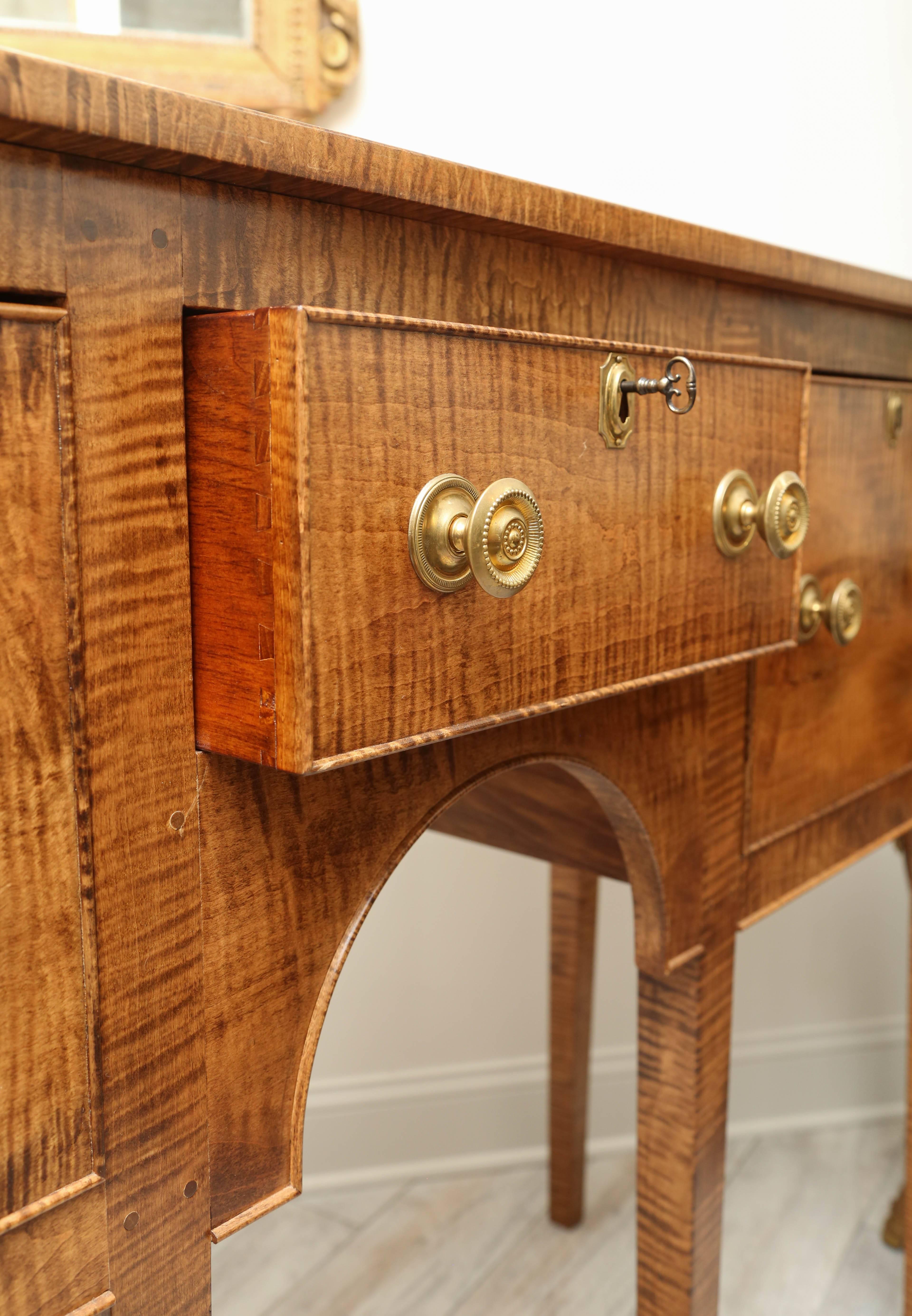 Vintage Tiger Maple Sideboard 3