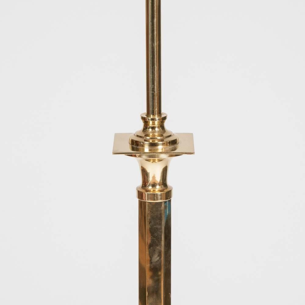 brass standing lamp