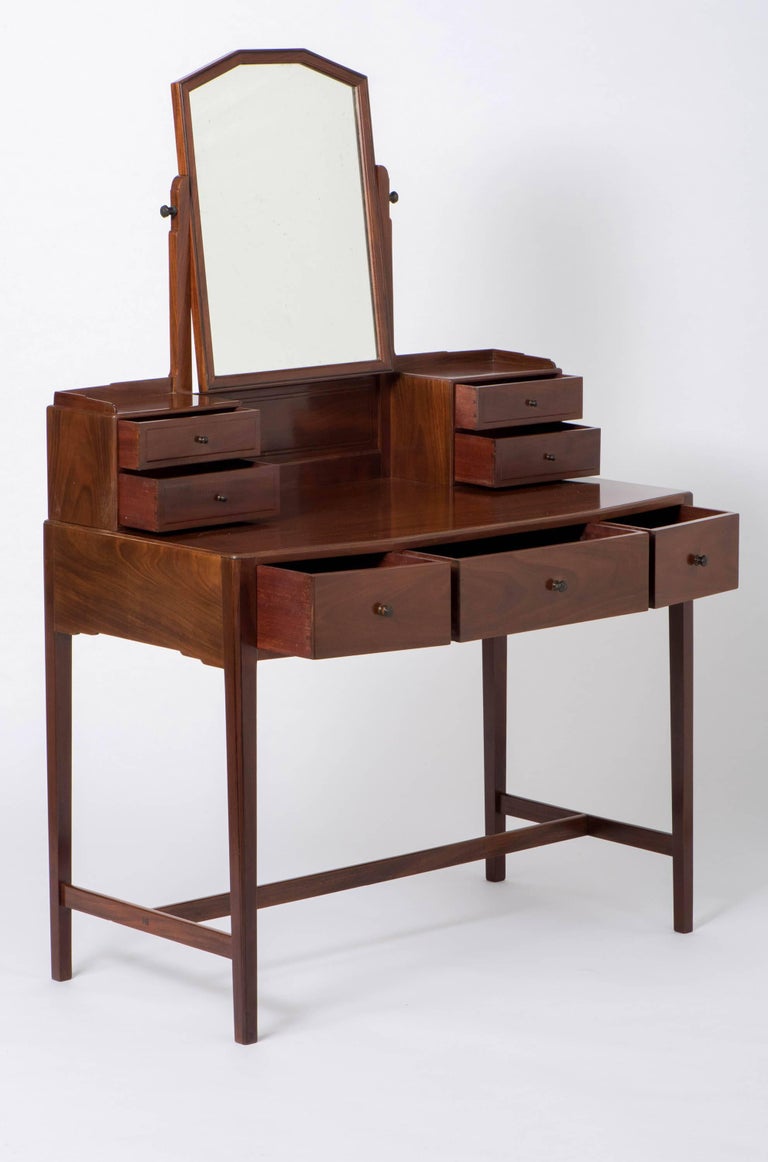 Edward Barnsley mahogany dressing table with ebonized handles,England