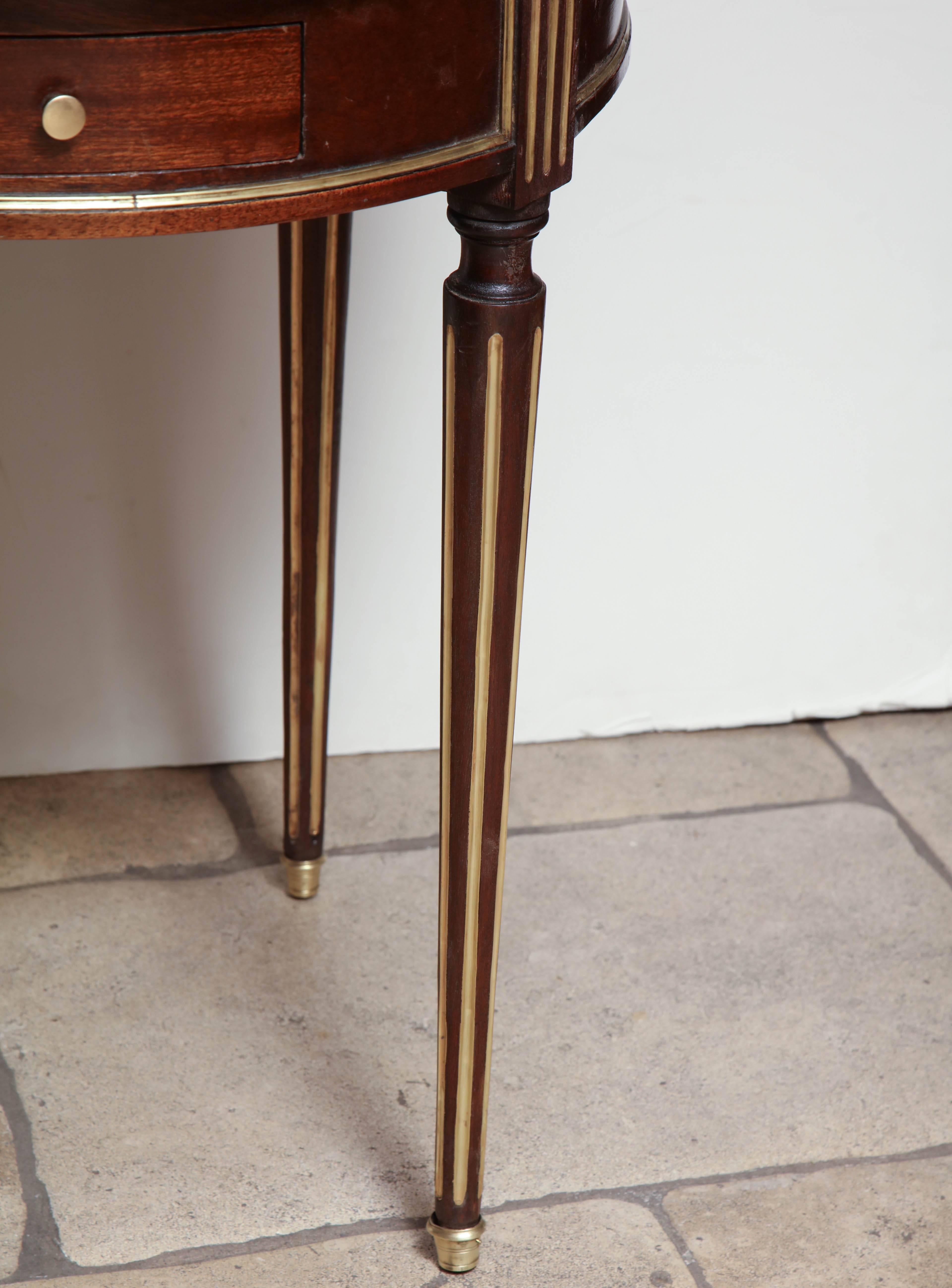 French Louis XVI Marble-Top Boulilotte Table