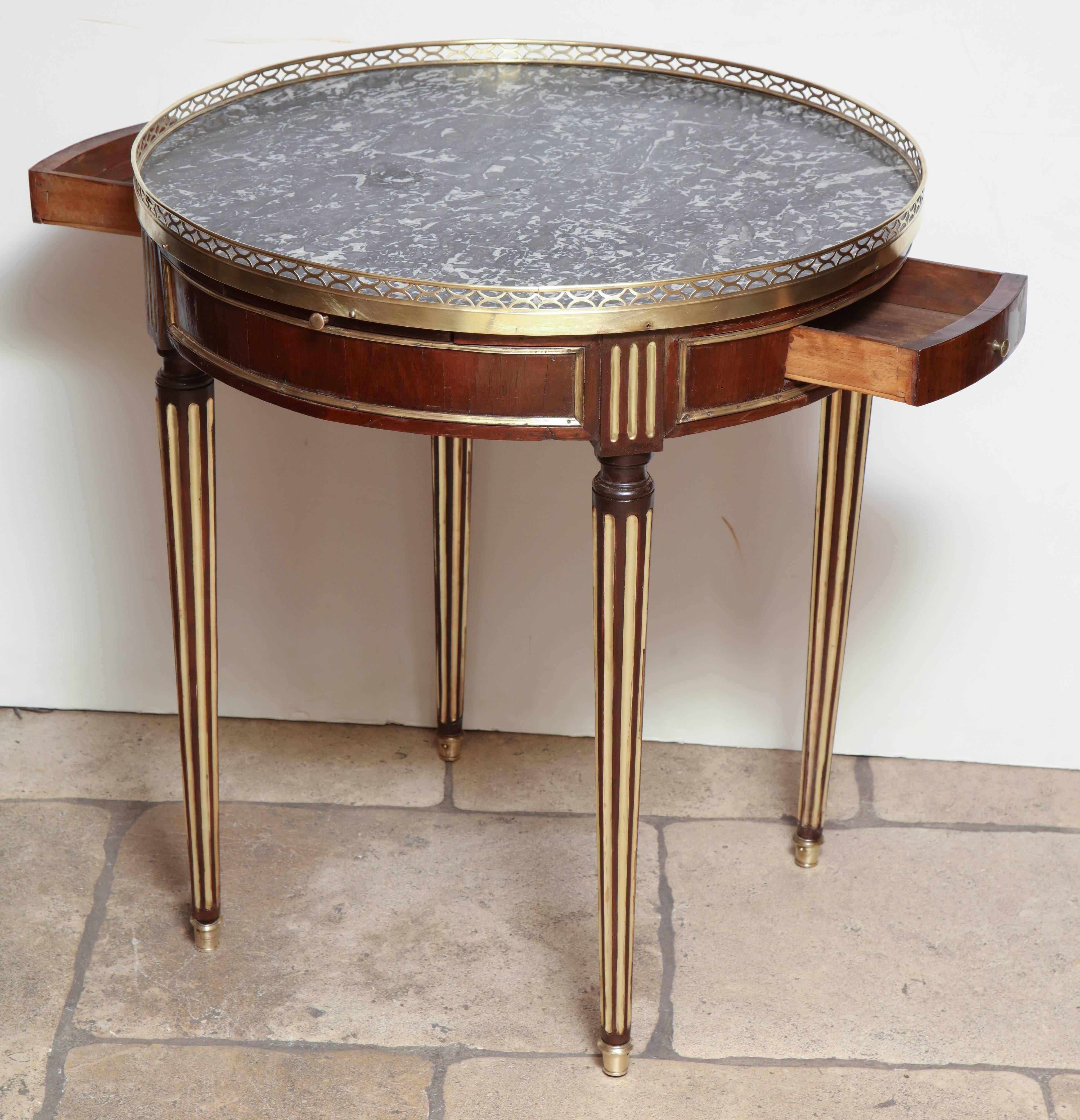 Louis XVI Marble-Top Bouillotte Table 4