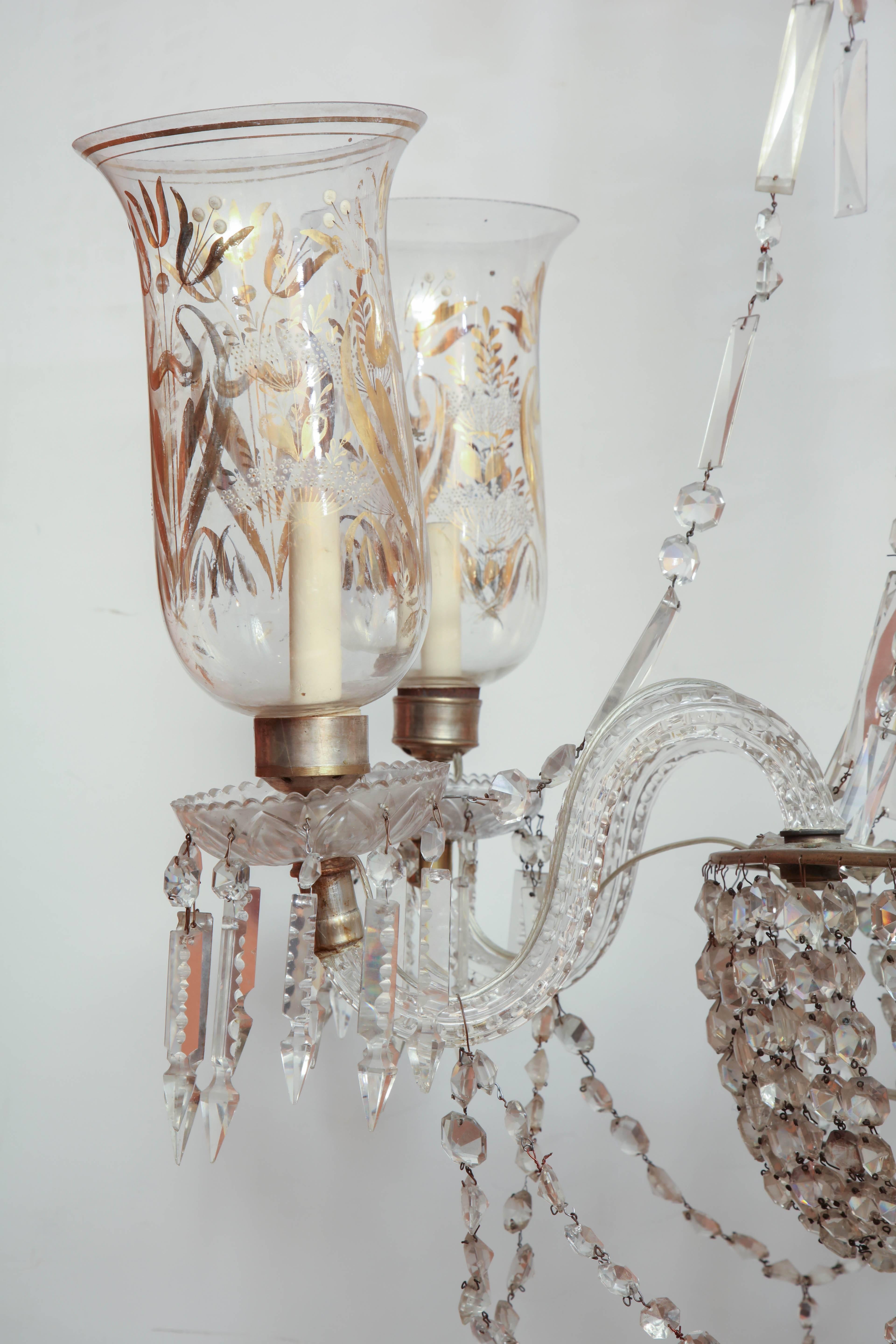 English Late Regency Crystal Chandelier