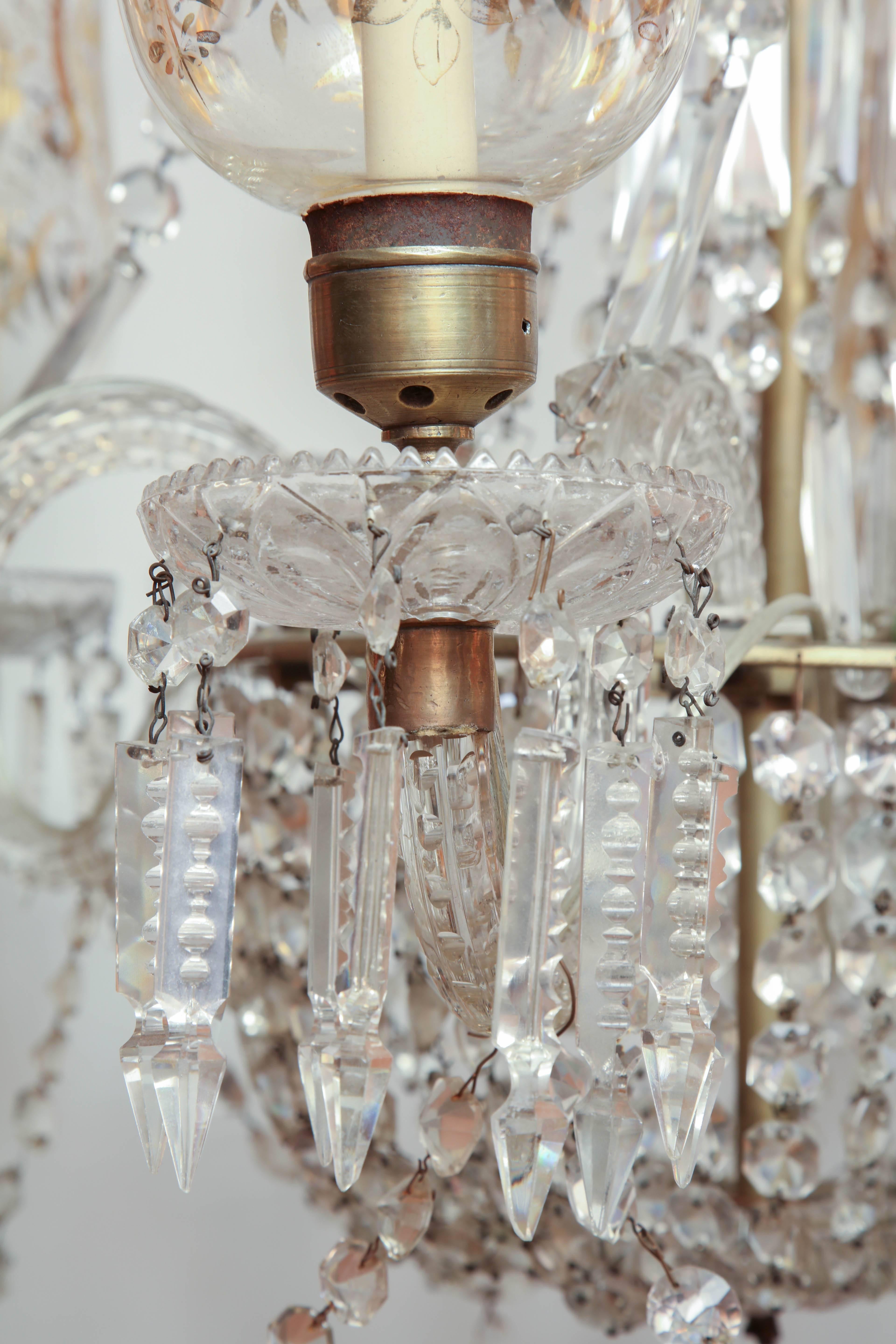 Late Regency Crystal Chandelier 1