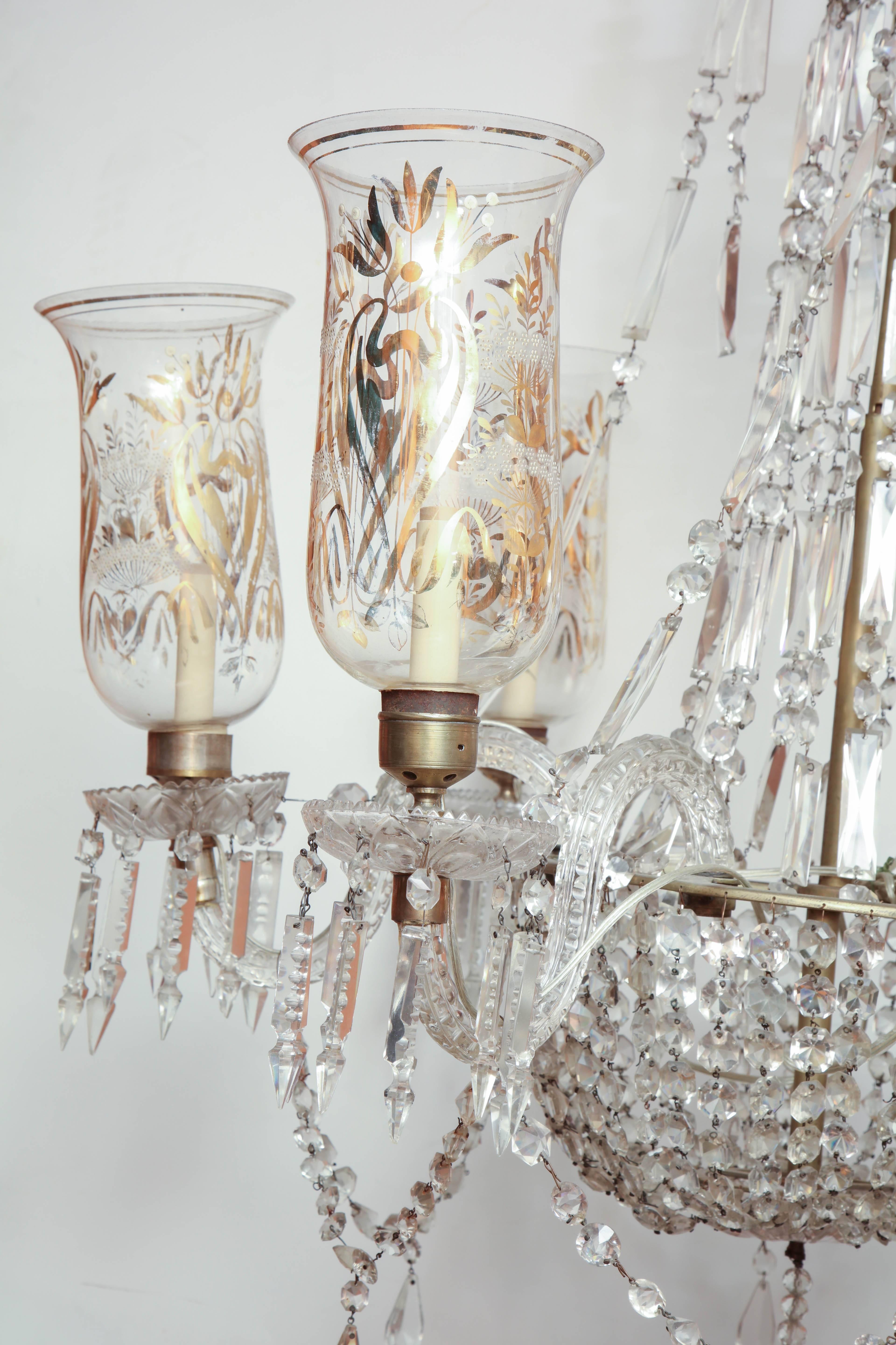 Late Regency Crystal Chandelier 2