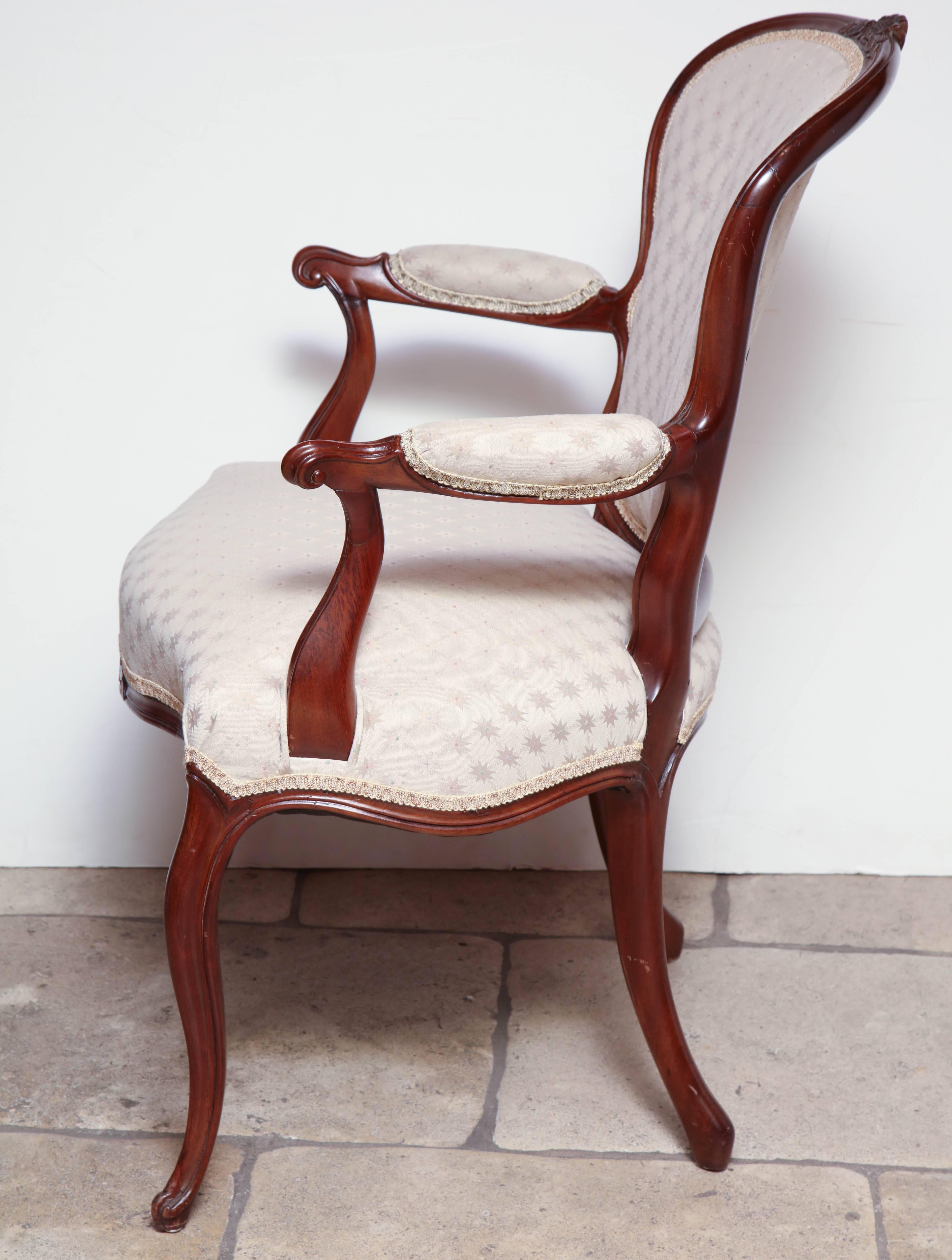 Pair of George III Carved Armchairs 1