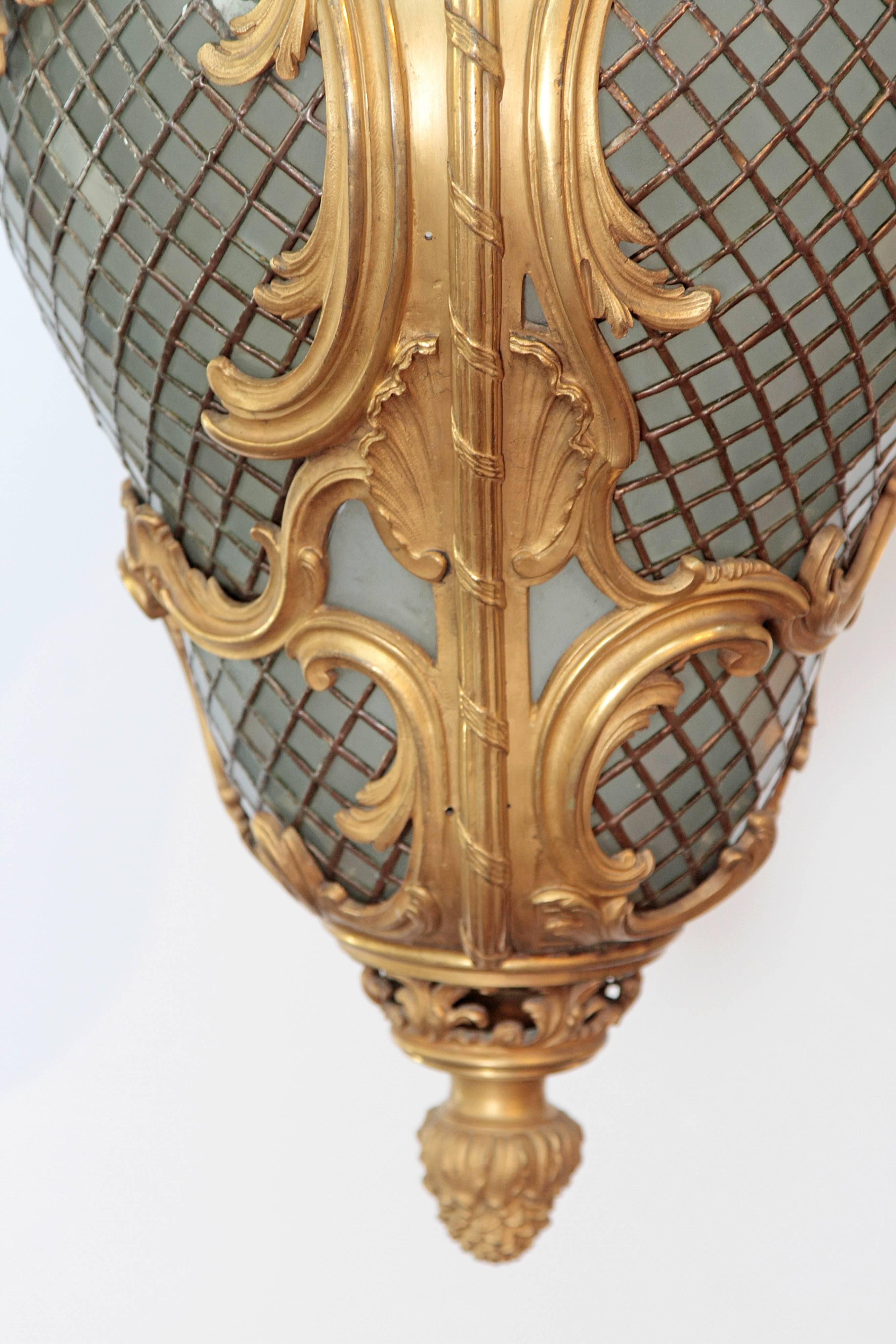 Louis XV Style Gilt Bronze Hall Lantern 4