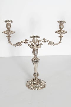 Sheffield-Kandelaber aus Sterlingsilber von John Watson & Son und Henry Wilkinson & Co.