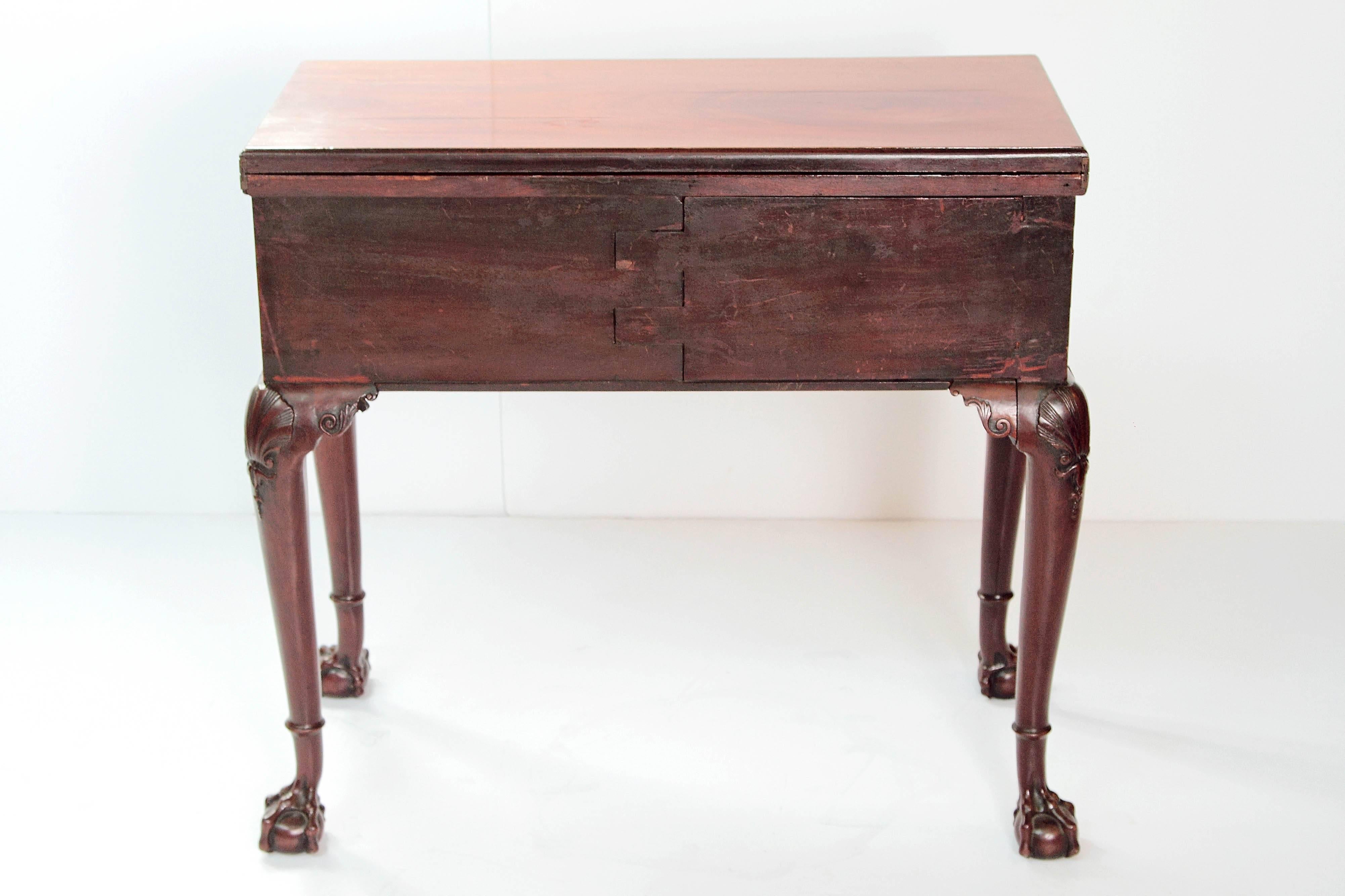English George II Mahogany Harlequin Table For Sale
