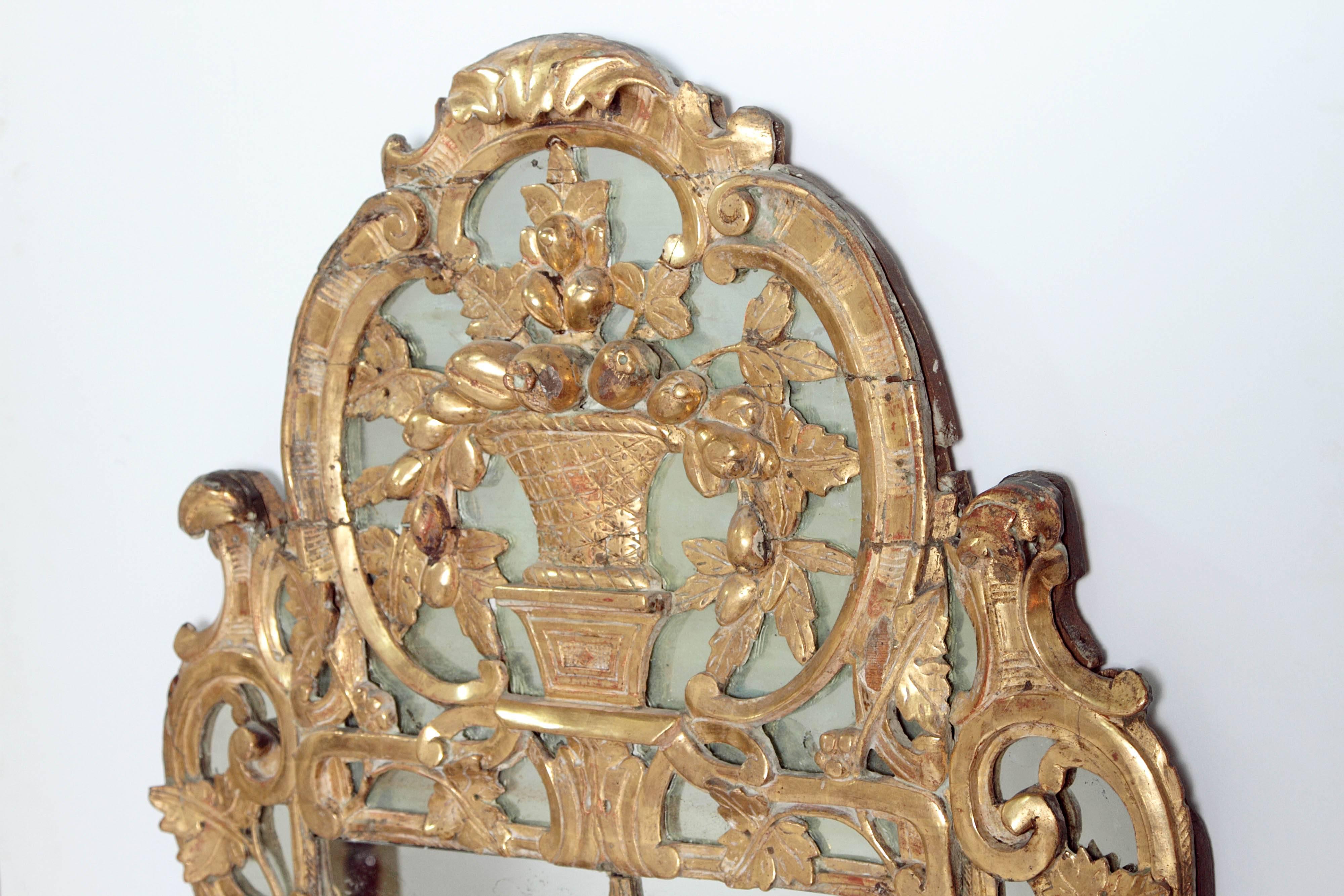 18th Century Louis XV Giltwood Provincial Mirror 2