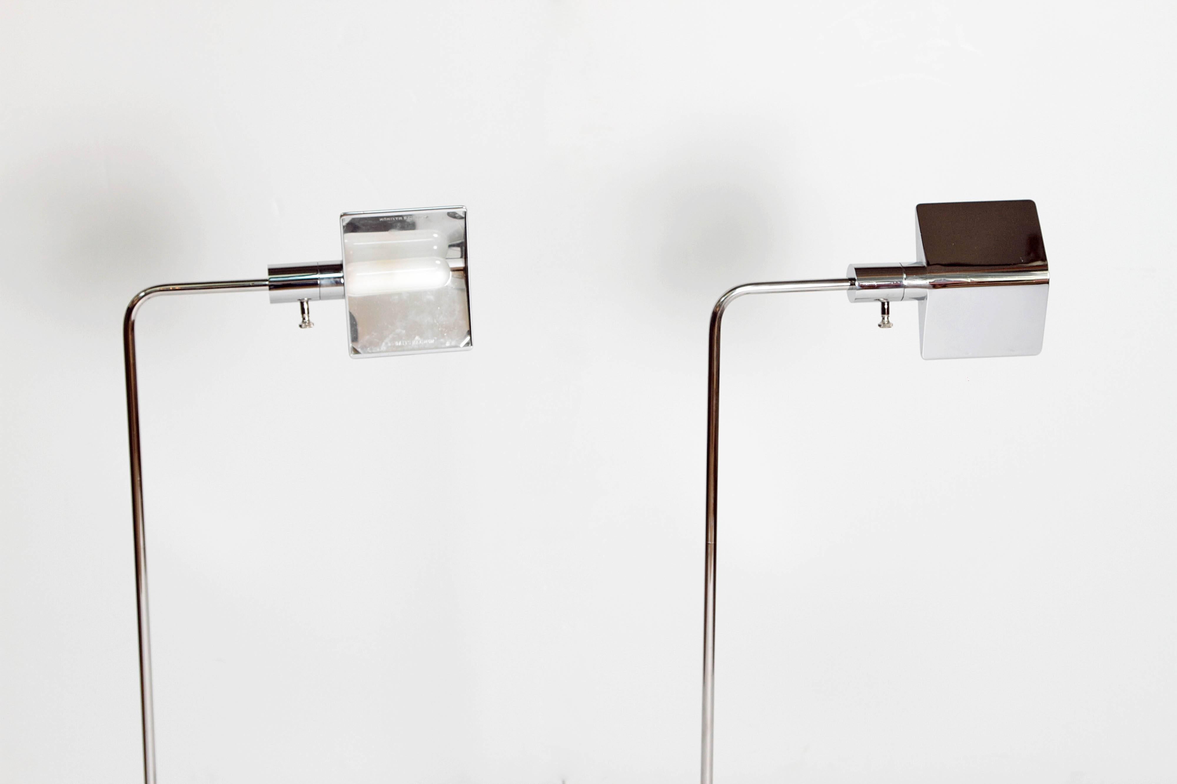 Pair of Cedric Hartman Chrome Floor Lamps 2