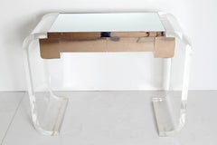 Custom Lion in Frost Dressing Table or Small Desk