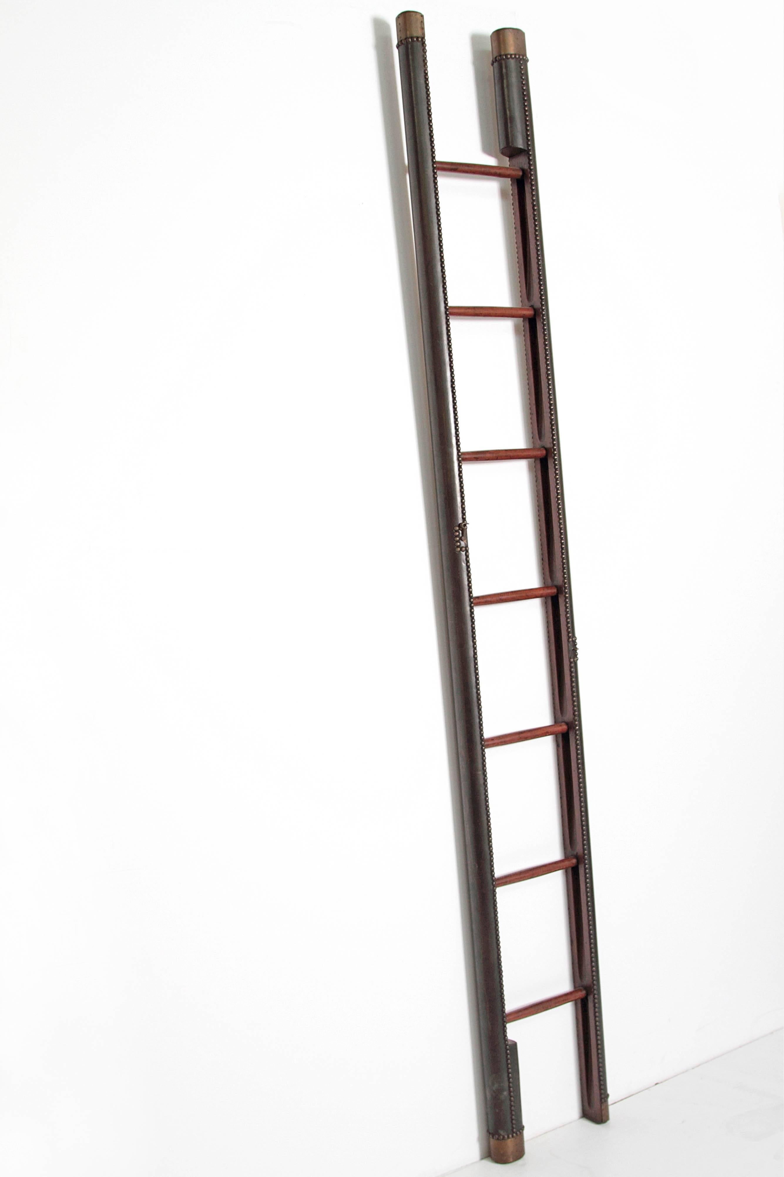 English Edwardian Period Mahogany Folding Ladder