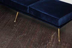 Vintage Parisi Navy Velvet Bench